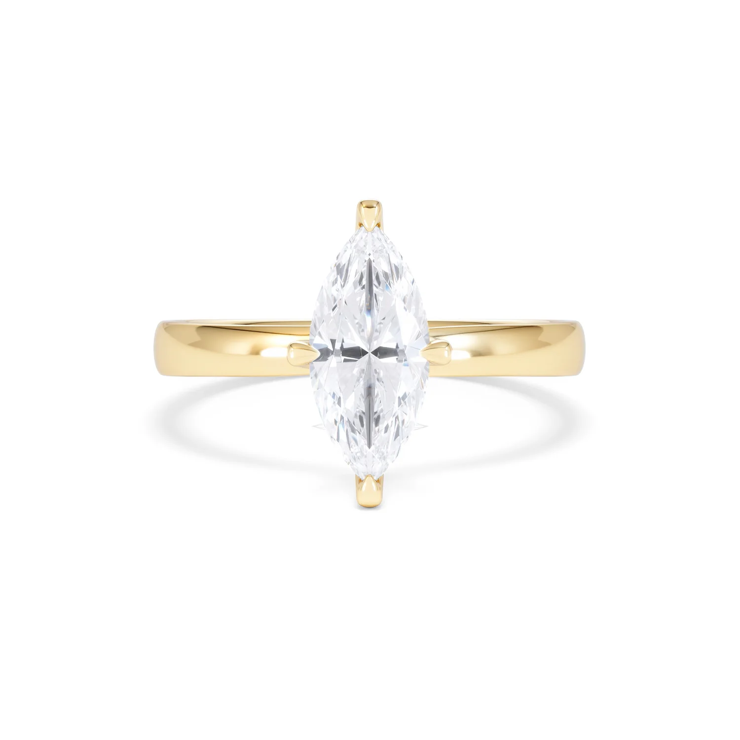 Origin Twist 1.00ct Marquise Cut Lab Diamond Solitaire Engagement Ring in 18K Yellow Gold - Image 7