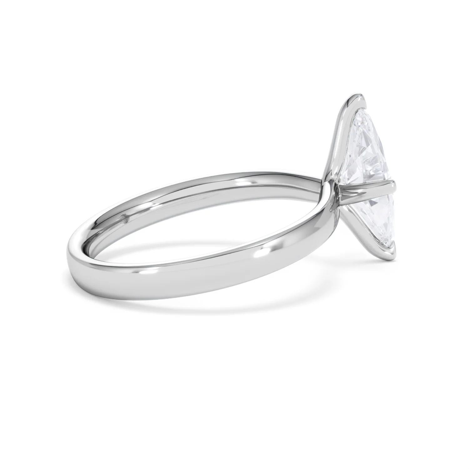 Origin Twist 1.00ct Marquise Cut Lab Diamond Solitaire Engagement Ring in Platinum - Image 31