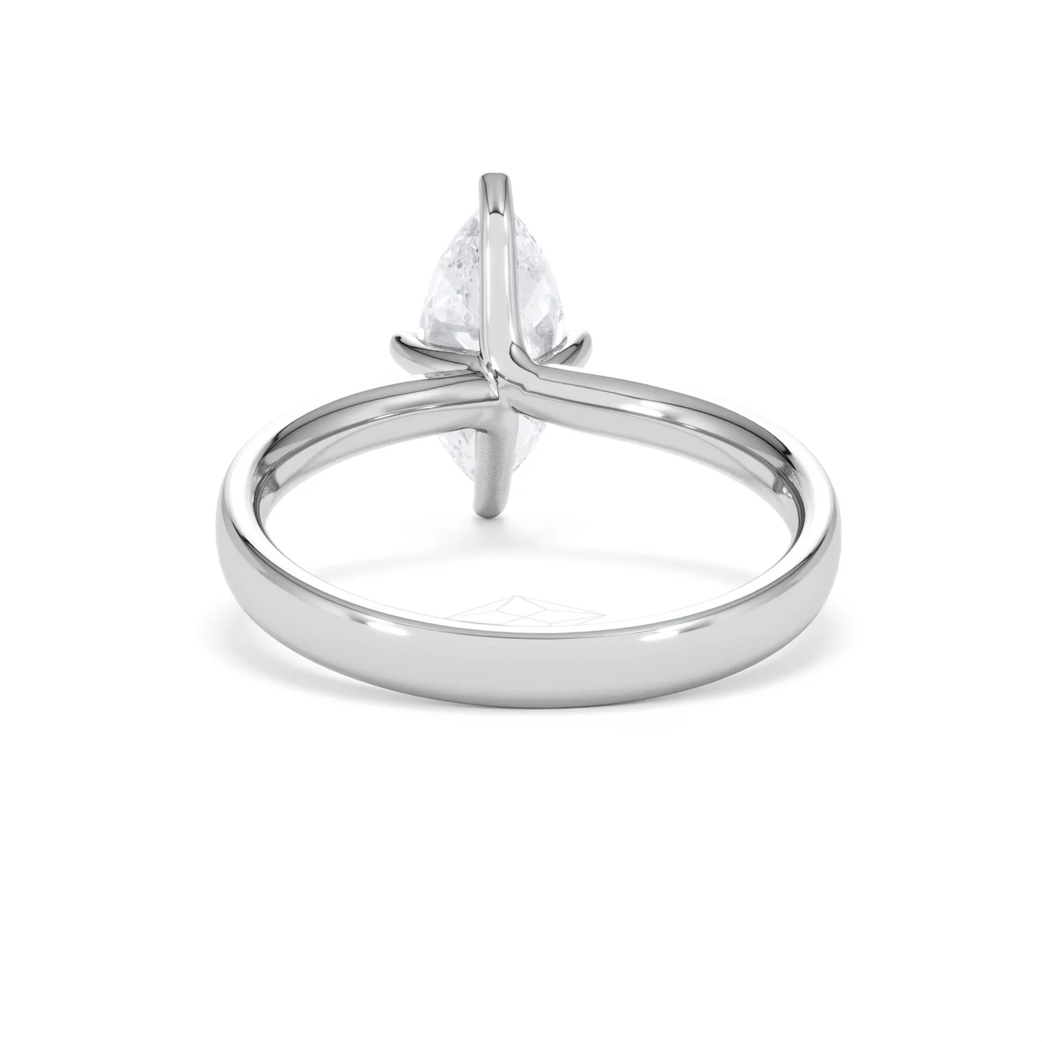 Origin Twist 1.00ct Marquise Cut Lab Diamond Solitaire Engagement Ring in Platinum - Image 48