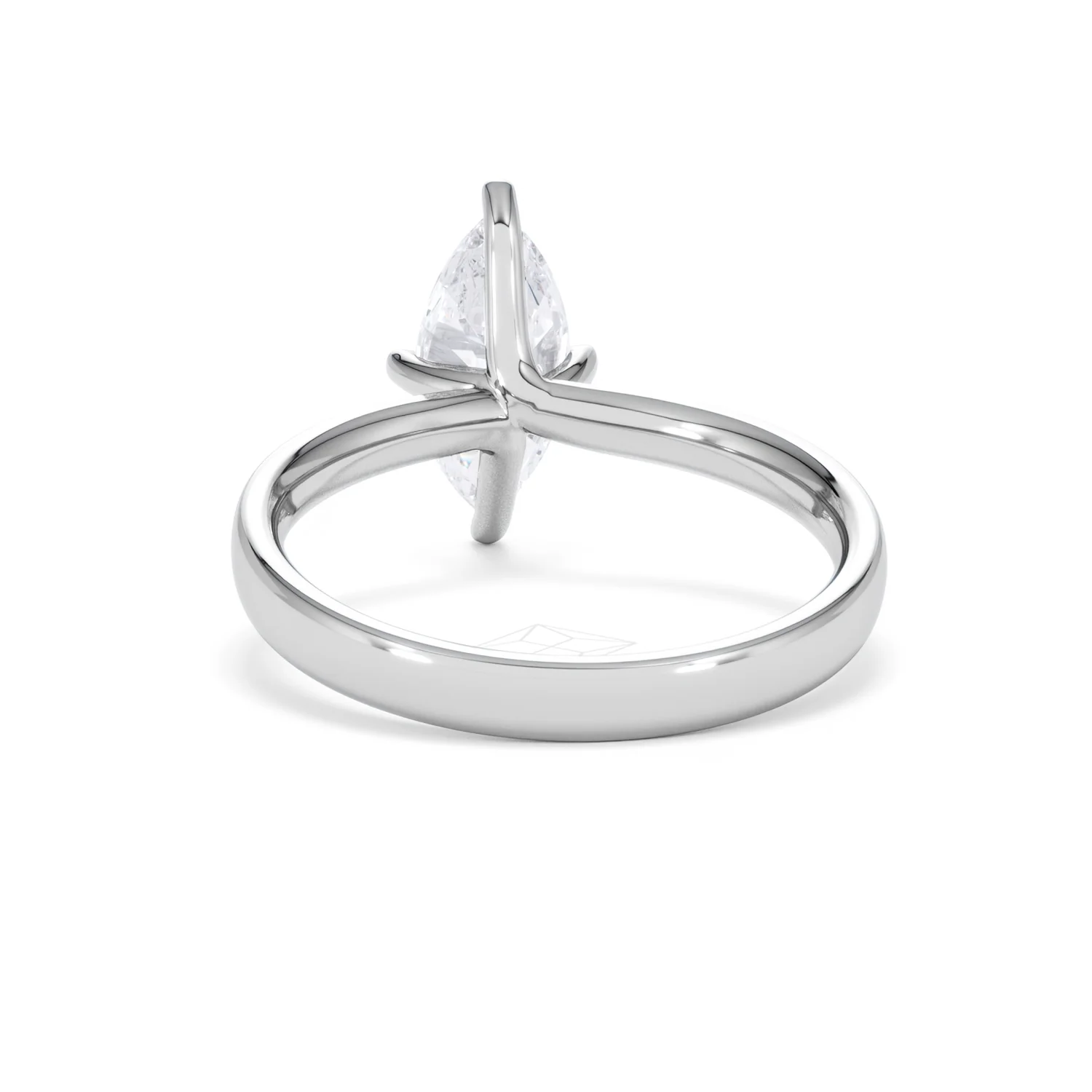 Origin Twist 1.00ct Marquise Cut Lab Diamond Solitaire Engagement Ring in Platinum - Image 49