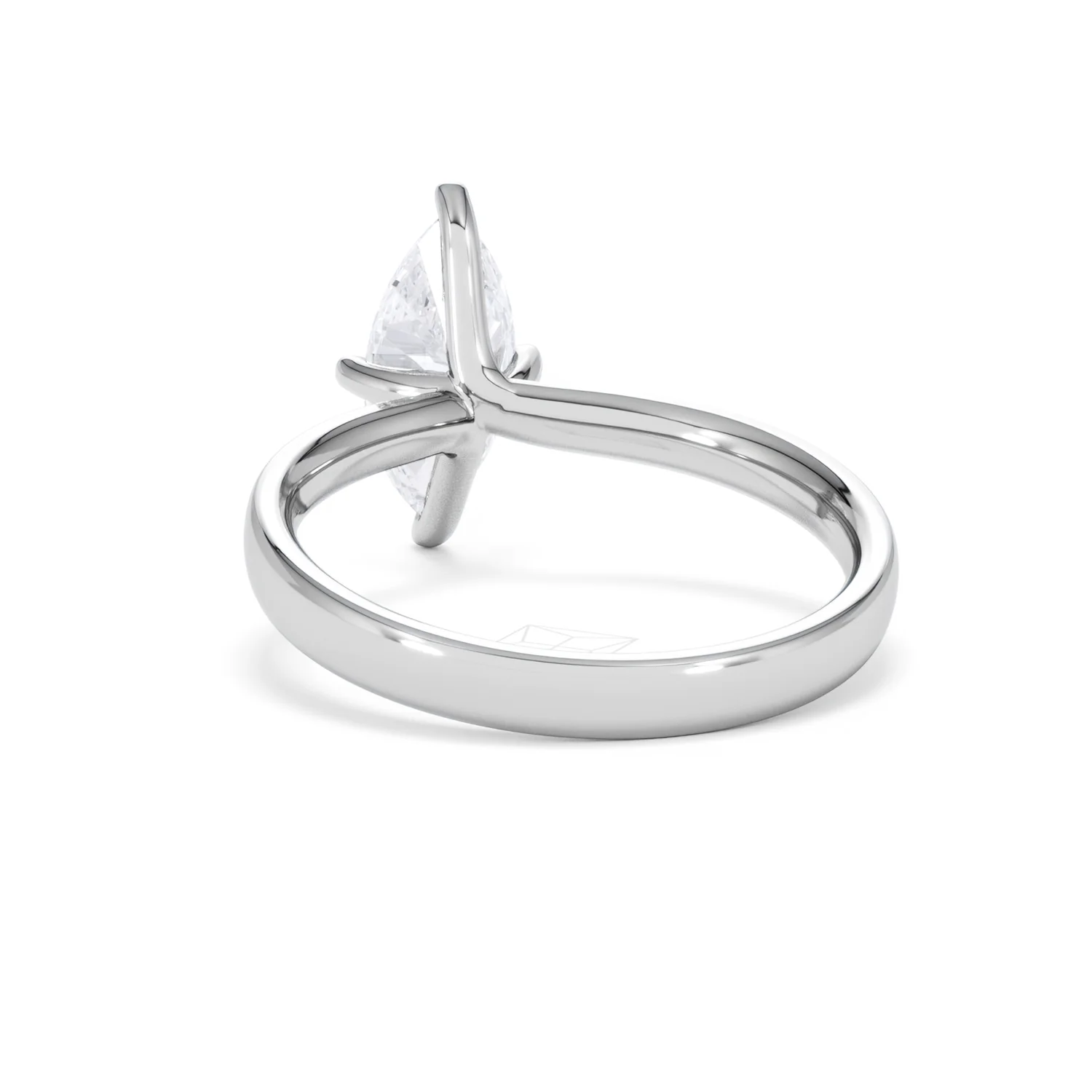 Origin Twist 1.00ct Marquise Cut Lab Diamond Solitaire Engagement Ring in Platinum - Image 51