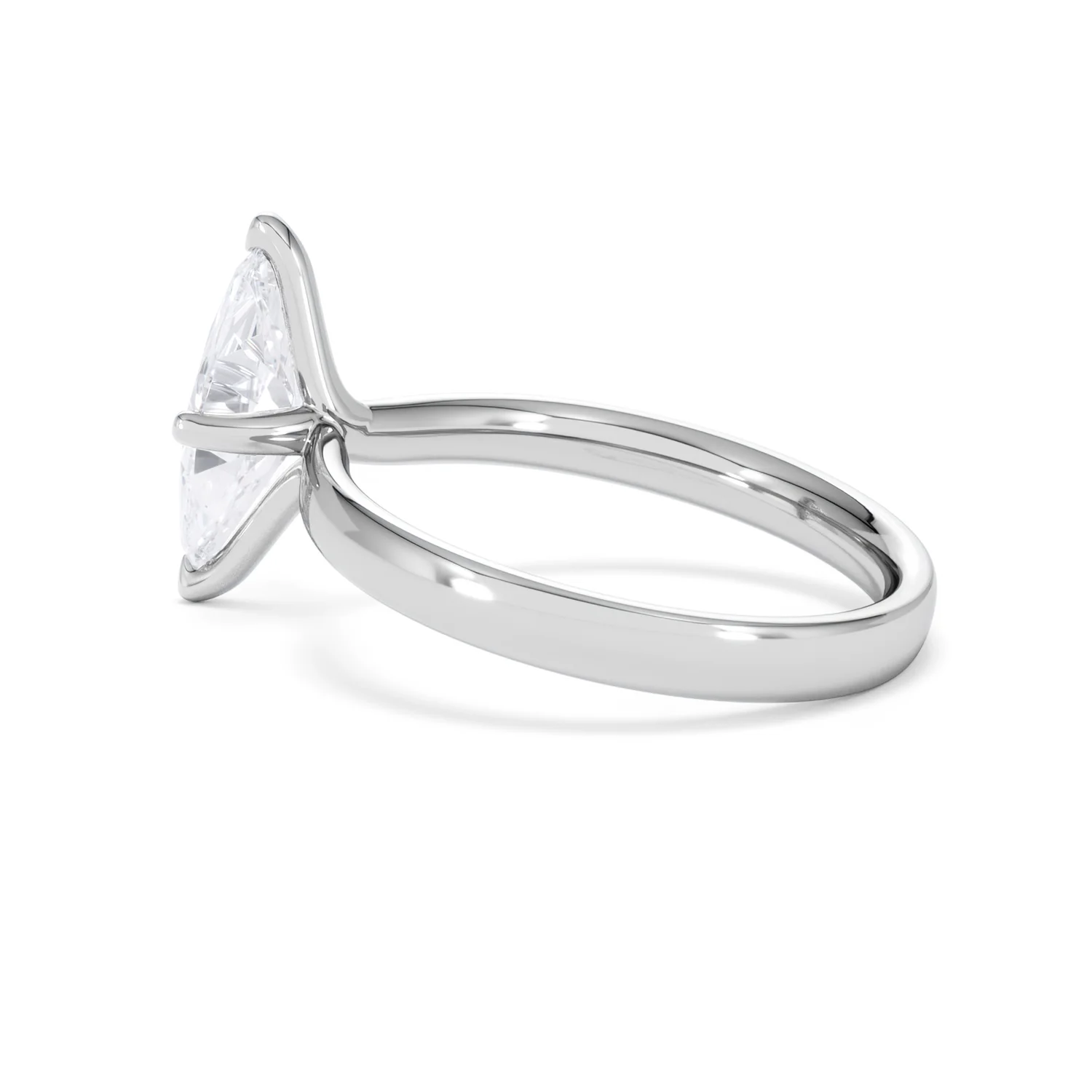 Origin Twist 1.00ct Marquise Cut Lab Diamond Solitaire Engagement Ring in Platinum - Image 62