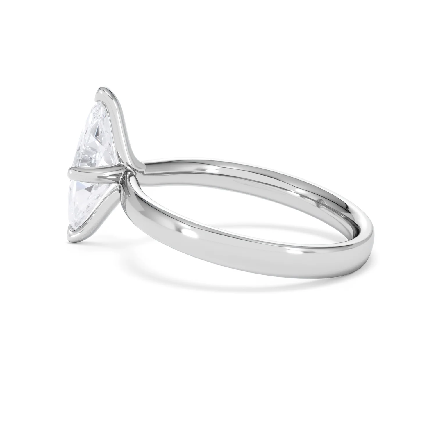 Origin Twist 1.00ct Marquise Cut Lab Diamond Solitaire Engagement Ring in Platinum - Image 63
