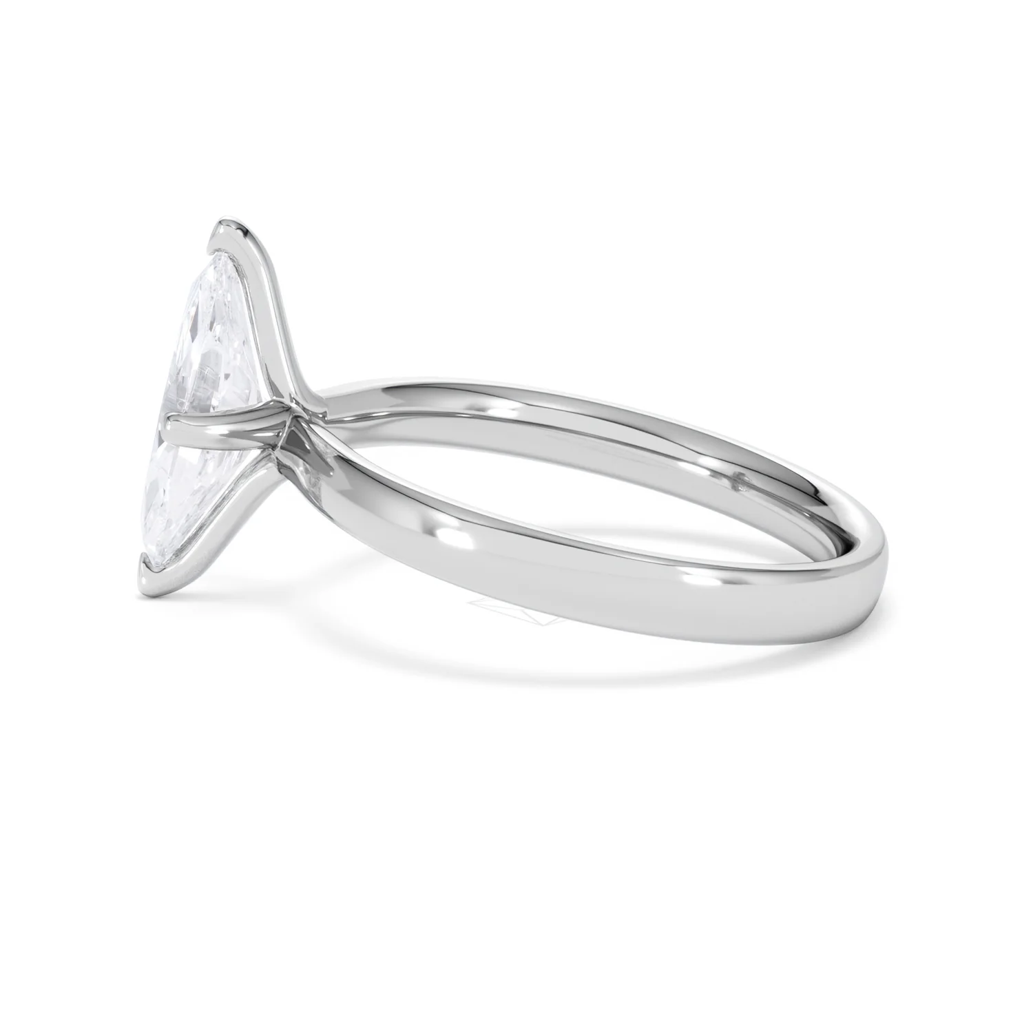 Origin Twist 1.00ct Marquise Cut Lab Diamond Solitaire Engagement Ring in Platinum - Image 66