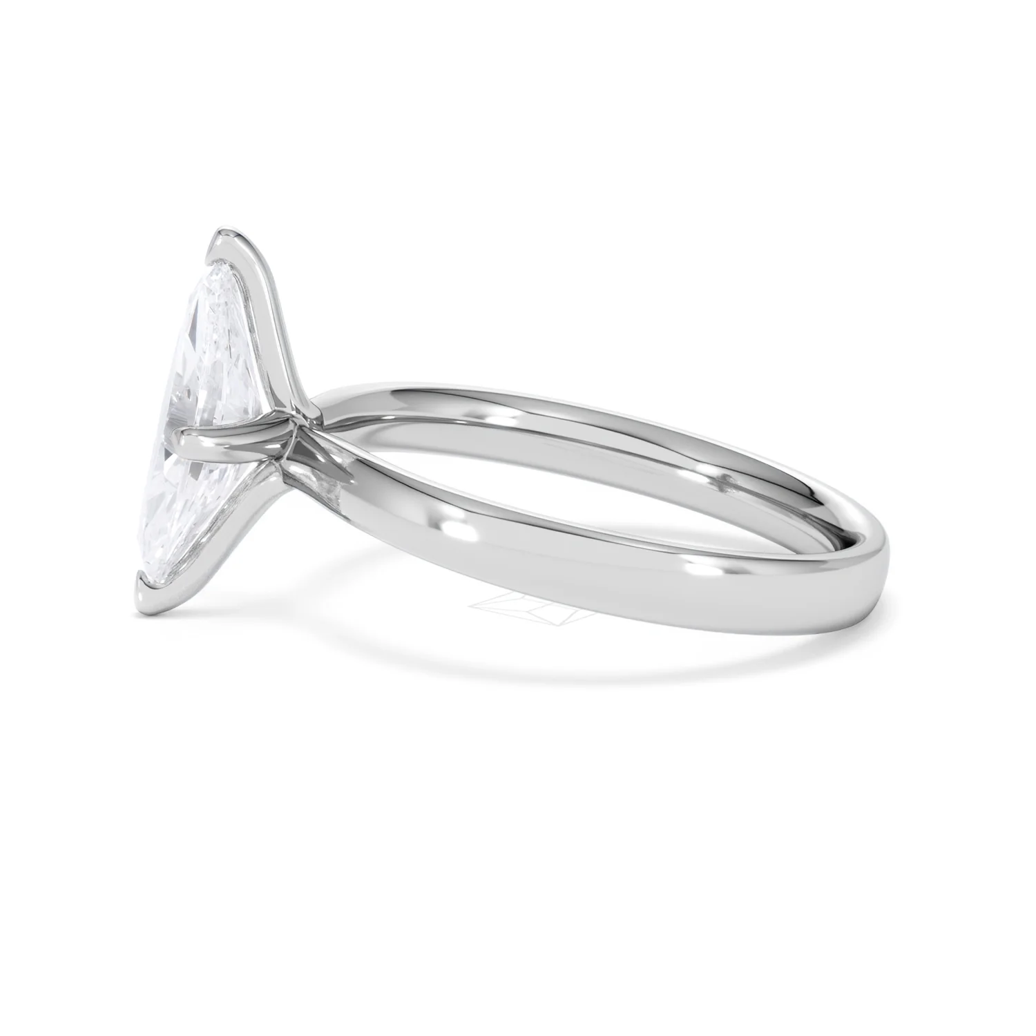 Origin Twist 1.00ct Marquise Cut Lab Diamond Solitaire Engagement Ring in Platinum - Image 68