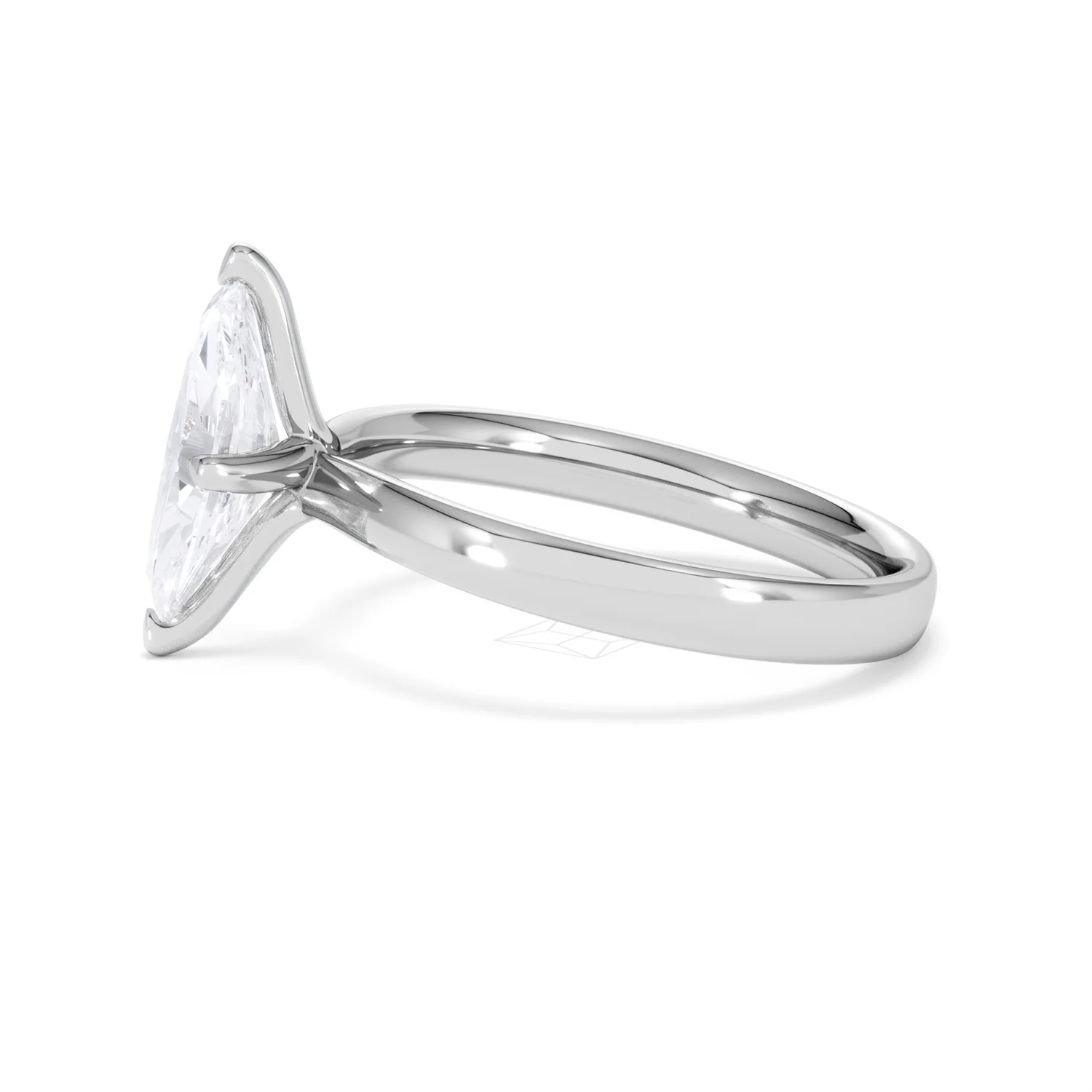 Origin Twist 1.00ct Marquise Cut Lab Diamond Solitaire Engagement Ring in Platinum - Image 69