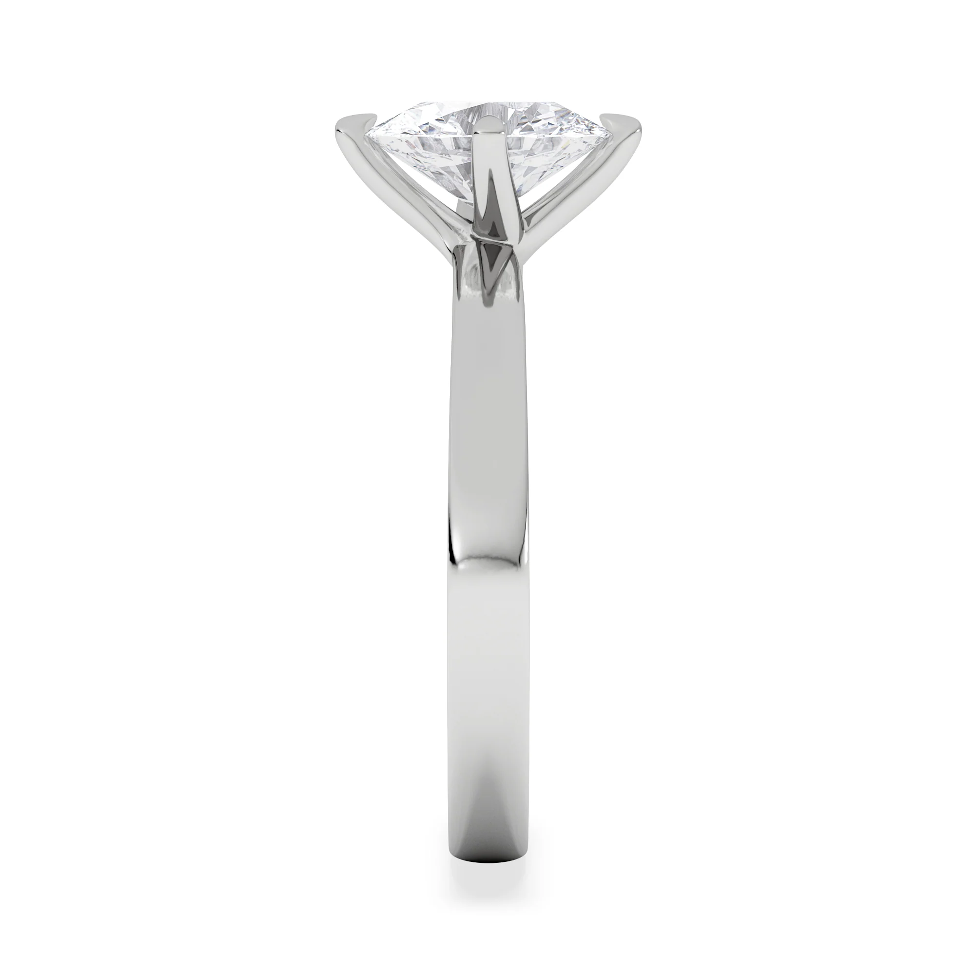 Origin Twist 1.00ct Oval Cut Lab Diamond Solitaire Engagement Ring in Platinum - Image 5