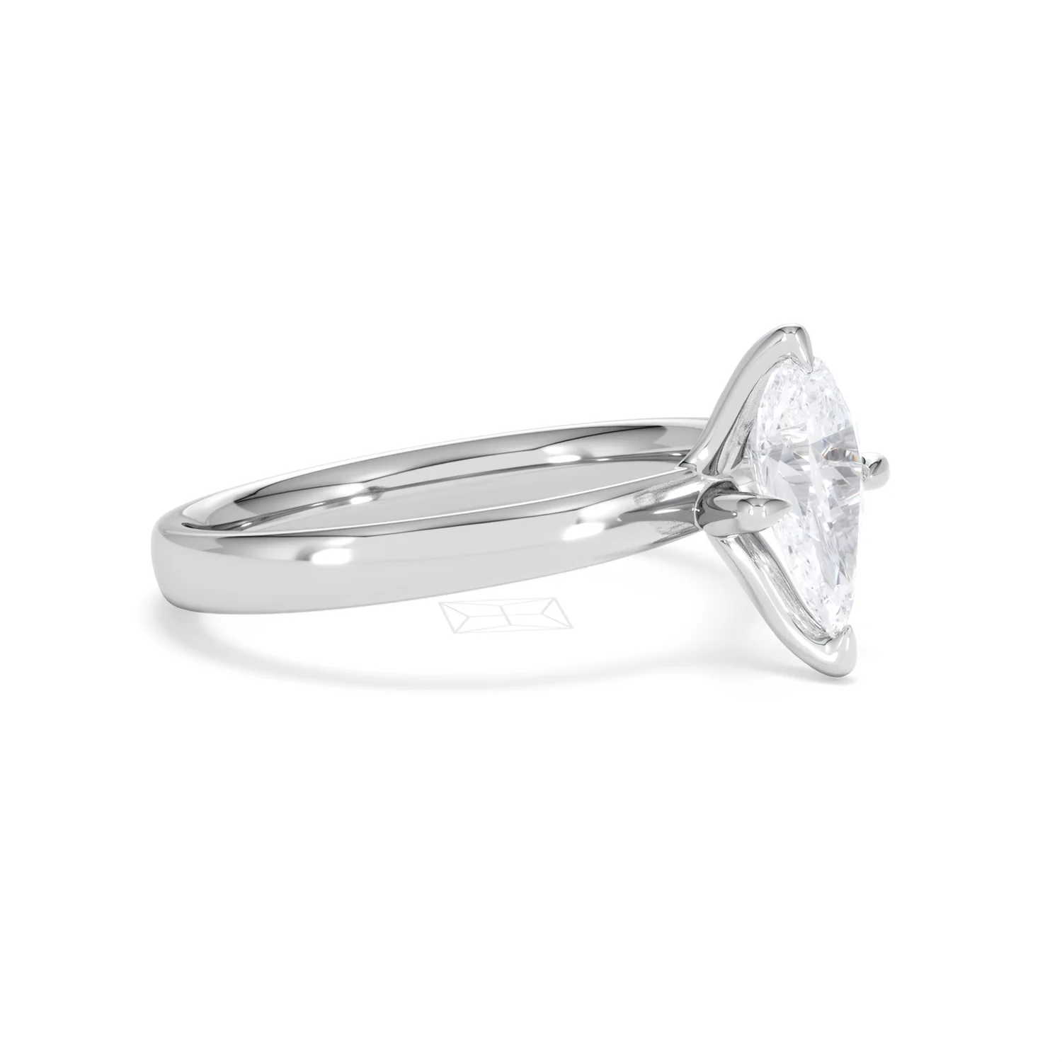 Origin Twist 1.00ct Pear Cut Lab Diamond Solitaire Engagement Ring in 18K White Gold - Image 19