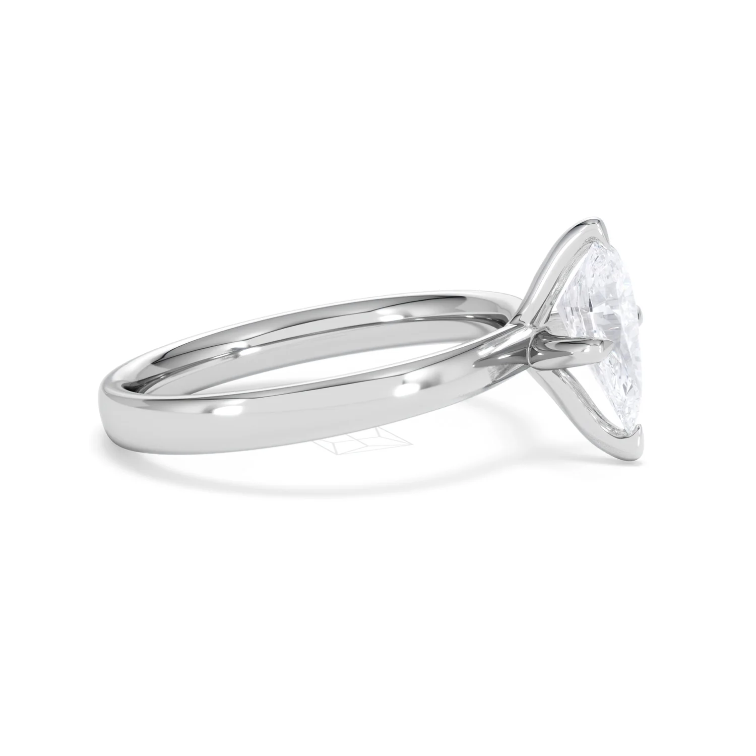 Origin Twist 1.00ct Pear Cut Lab Diamond Solitaire Engagement Ring in 18K White Gold - Image 23