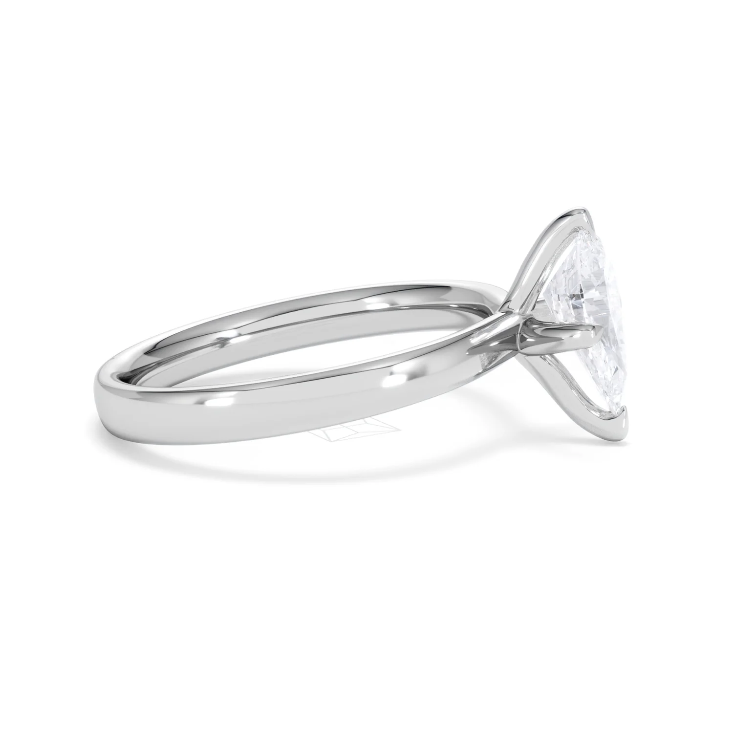 Origin Twist 1.00ct Pear Cut Lab Diamond Solitaire Engagement Ring in 18K White Gold - Image 24