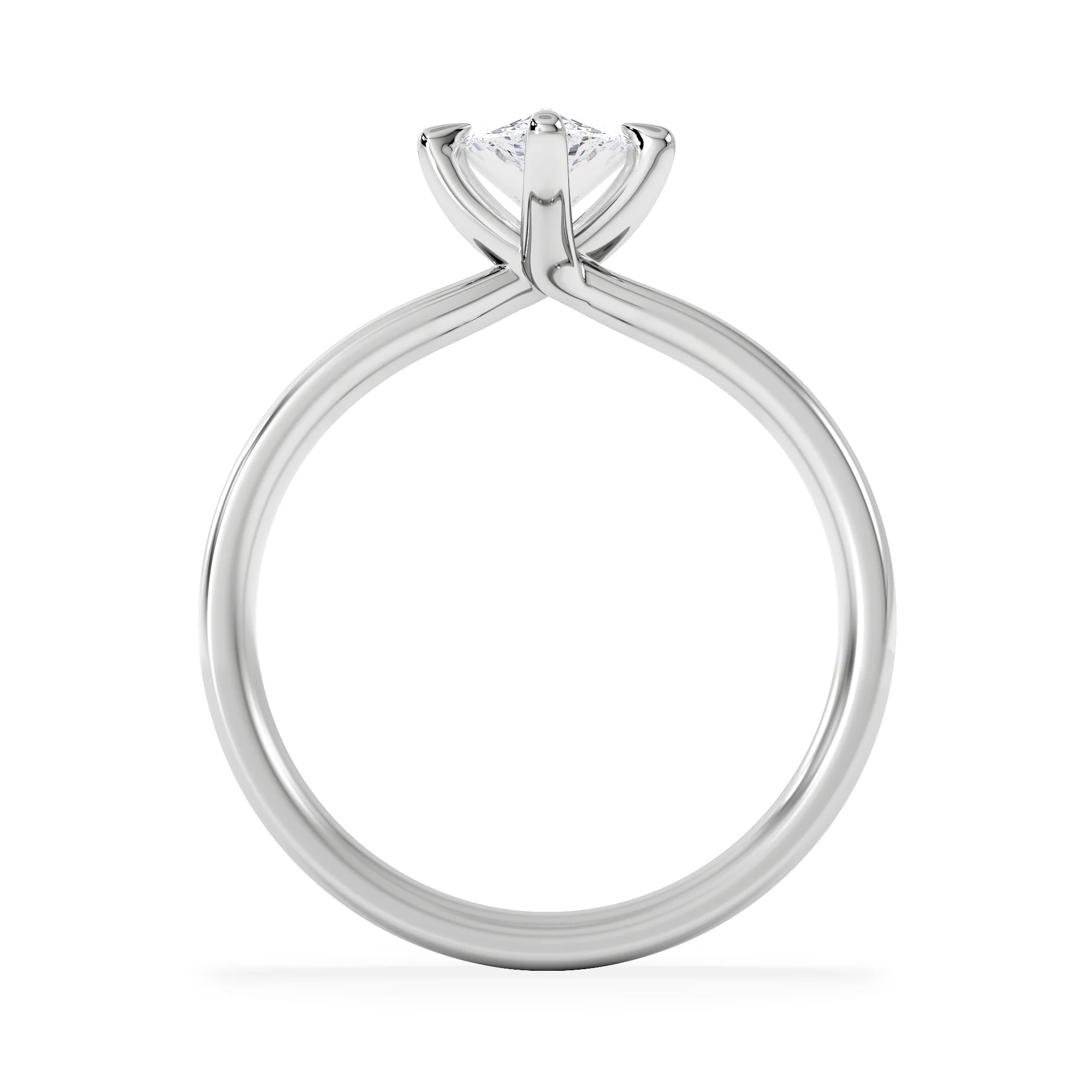 Origin Twist 1.00ct Pear Cut Lab Diamond Solitaire Engagement Ring in 18K White Gold - Image 3
