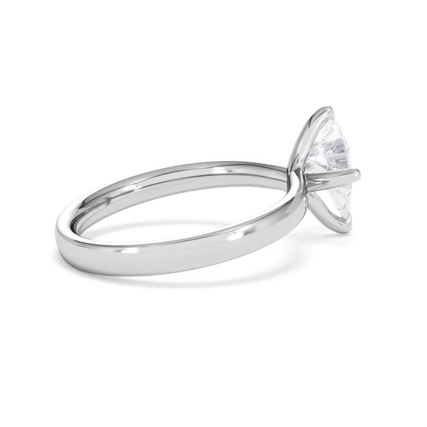 Origin Twist 1.00ct Pear Cut Lab Diamond Solitaire Engagement Ring in 18K White Gold - Image 32