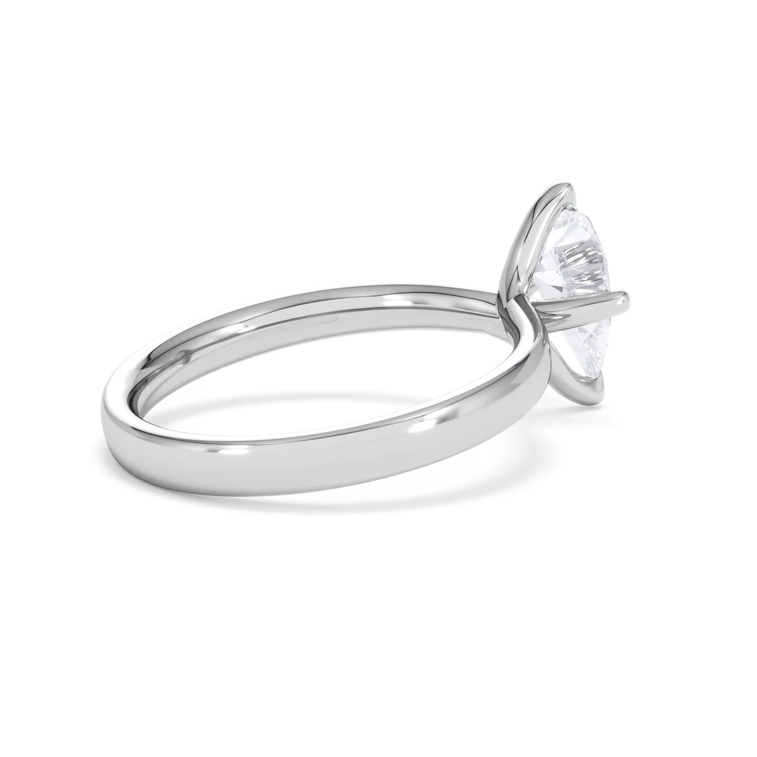 Origin Twist 1.00ct Pear Cut Lab Diamond Solitaire Engagement Ring in 18K White Gold - Image 34