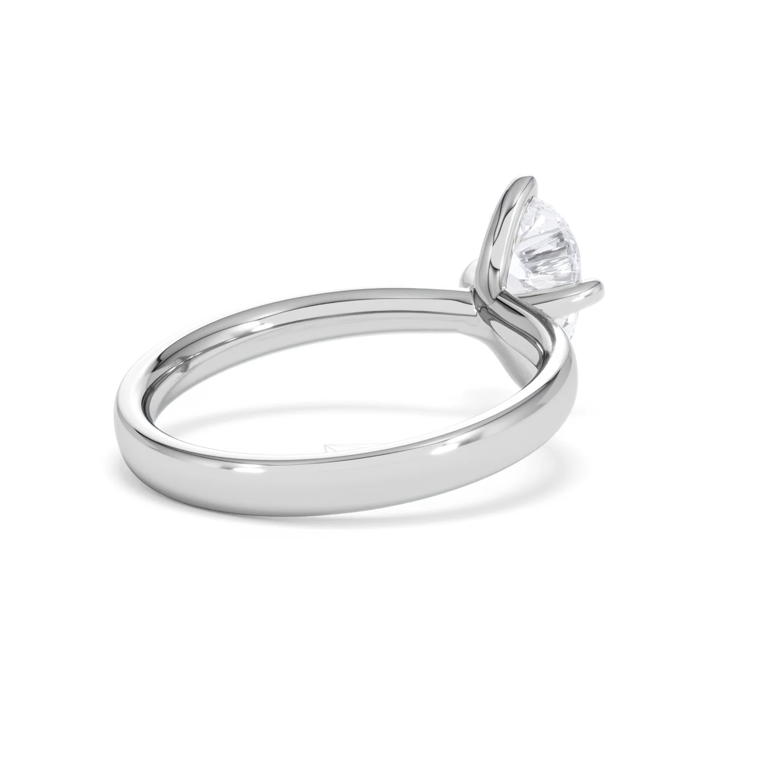 Origin Twist 1.00ct Pear Cut Lab Diamond Solitaire Engagement Ring in 18K White Gold - Image 38