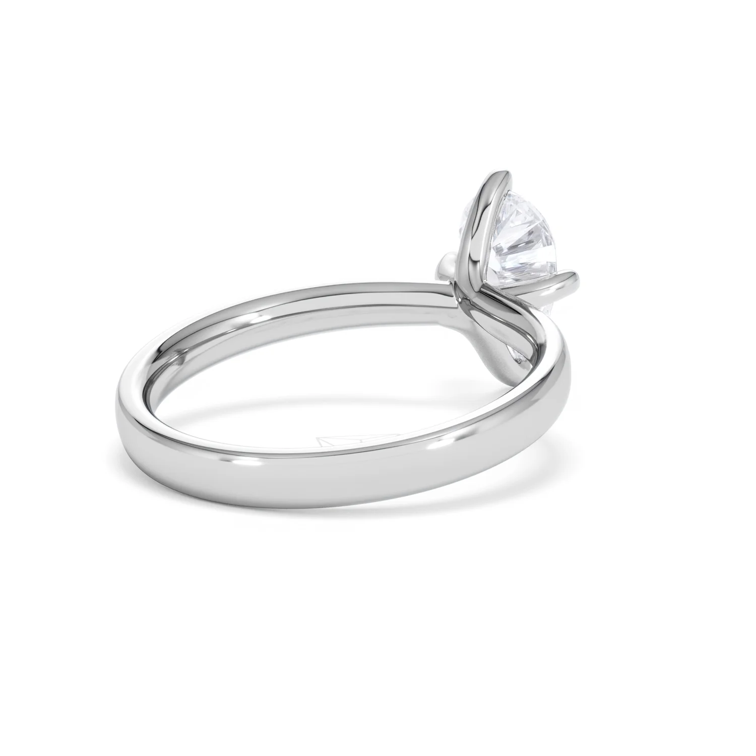 Origin Twist 1.00ct Pear Cut Lab Diamond Solitaire Engagement Ring in 18K White Gold - Image 39