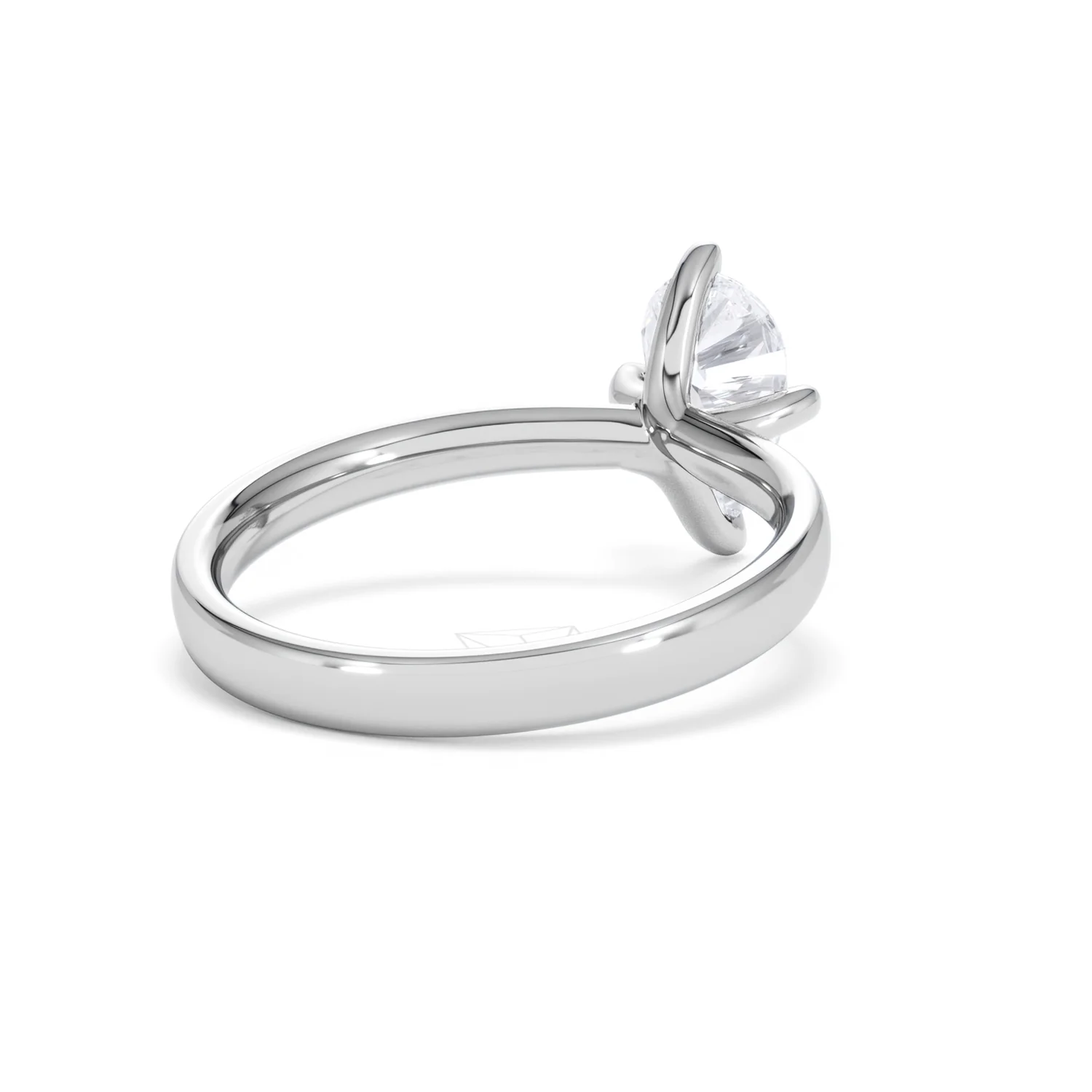 Origin Twist 1.00ct Pear Cut Lab Diamond Solitaire Engagement Ring in 18K White Gold - Image 40