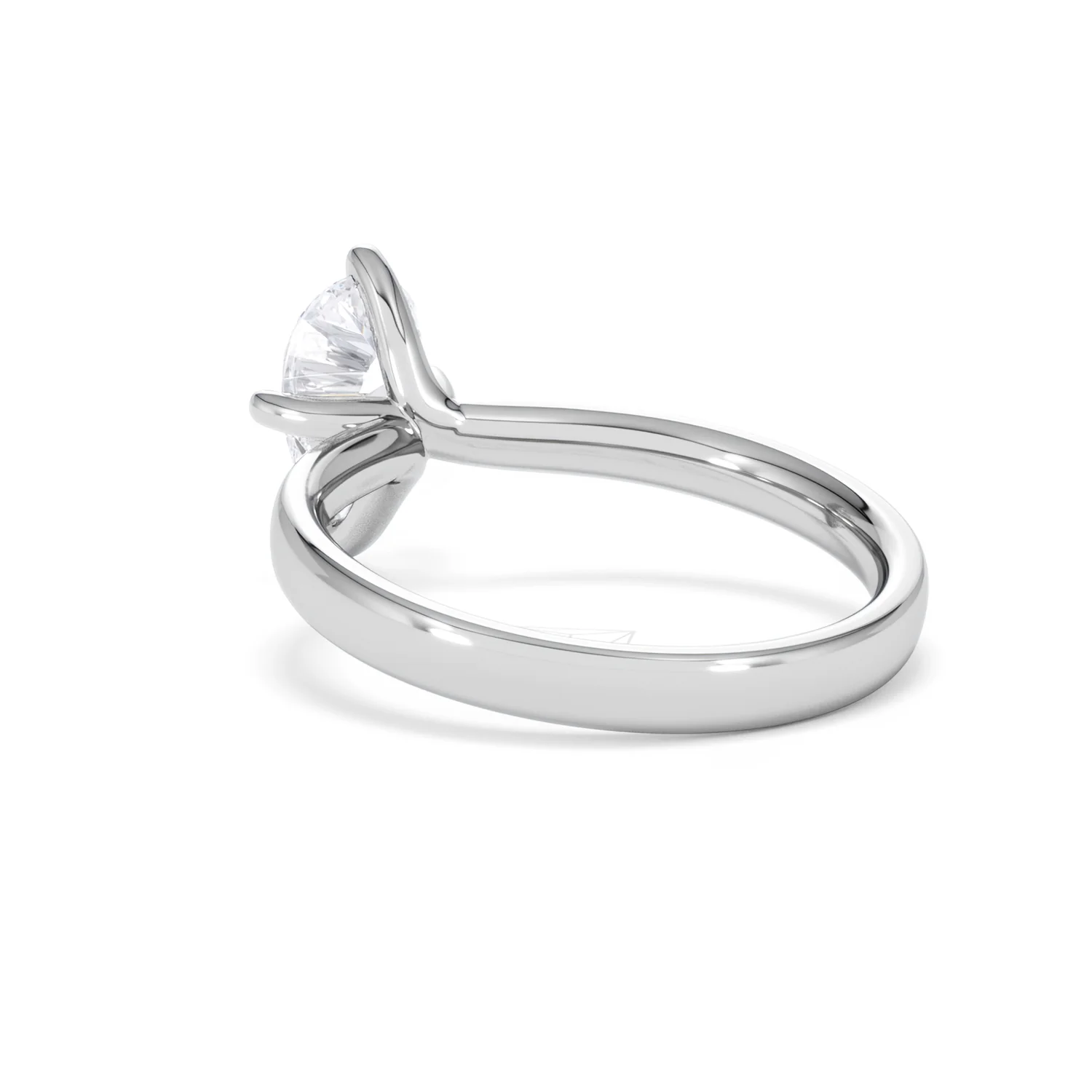 Origin Twist 1.00ct Pear Cut Lab Diamond Solitaire Engagement Ring in 18K White Gold - Image 55