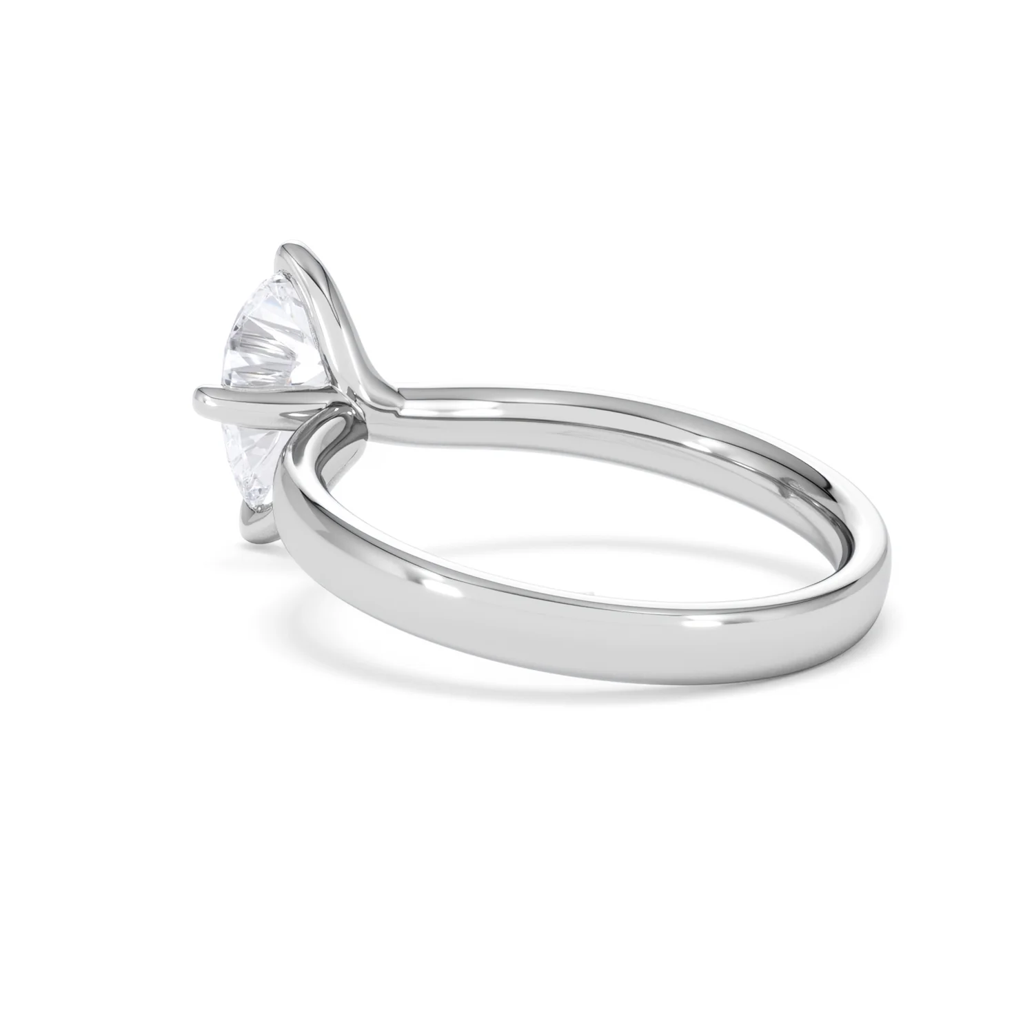 Origin Twist 1.00ct Pear Cut Lab Diamond Solitaire Engagement Ring in 18K White Gold - Image 58