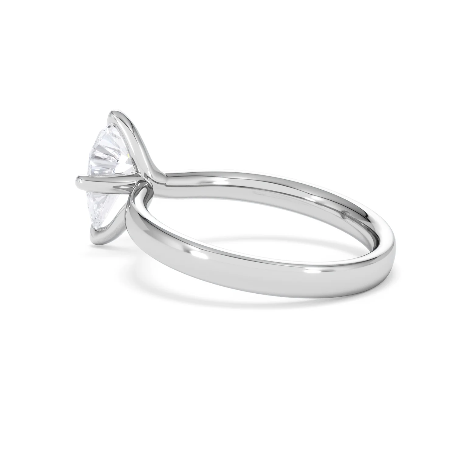 Origin Twist 1.00ct Pear Cut Lab Diamond Solitaire Engagement Ring in 18K White Gold - Image 60