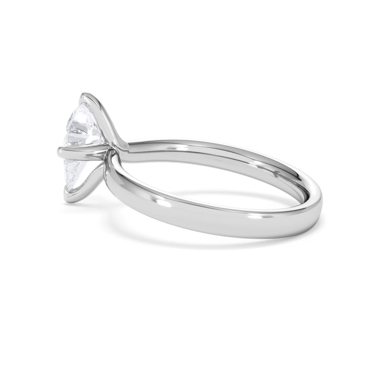Origin Twist 1.00ct Pear Cut Lab Diamond Solitaire Engagement Ring in 18K White Gold - Image 62