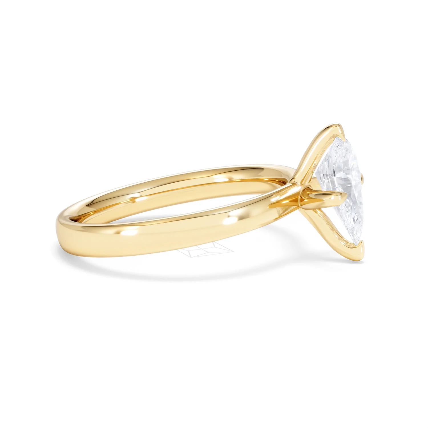 Origin Twist 1.00ct Pear Cut Lab Diamond Solitaire Engagement Ring in 18K Yellow Gold - Image 23