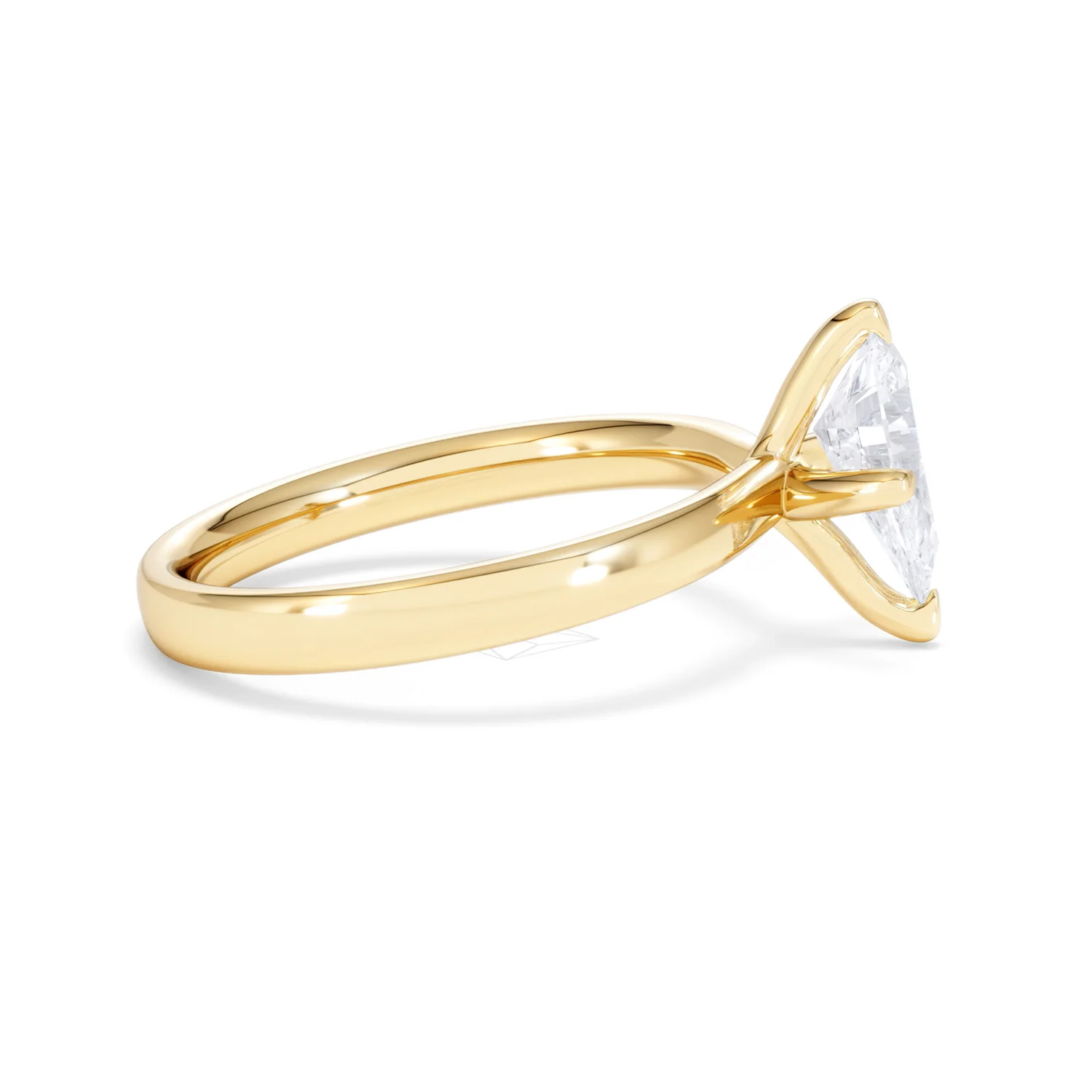 Origin Twist 1.00ct Pear Cut Lab Diamond Solitaire Engagement Ring in 18K Yellow Gold - Image 26