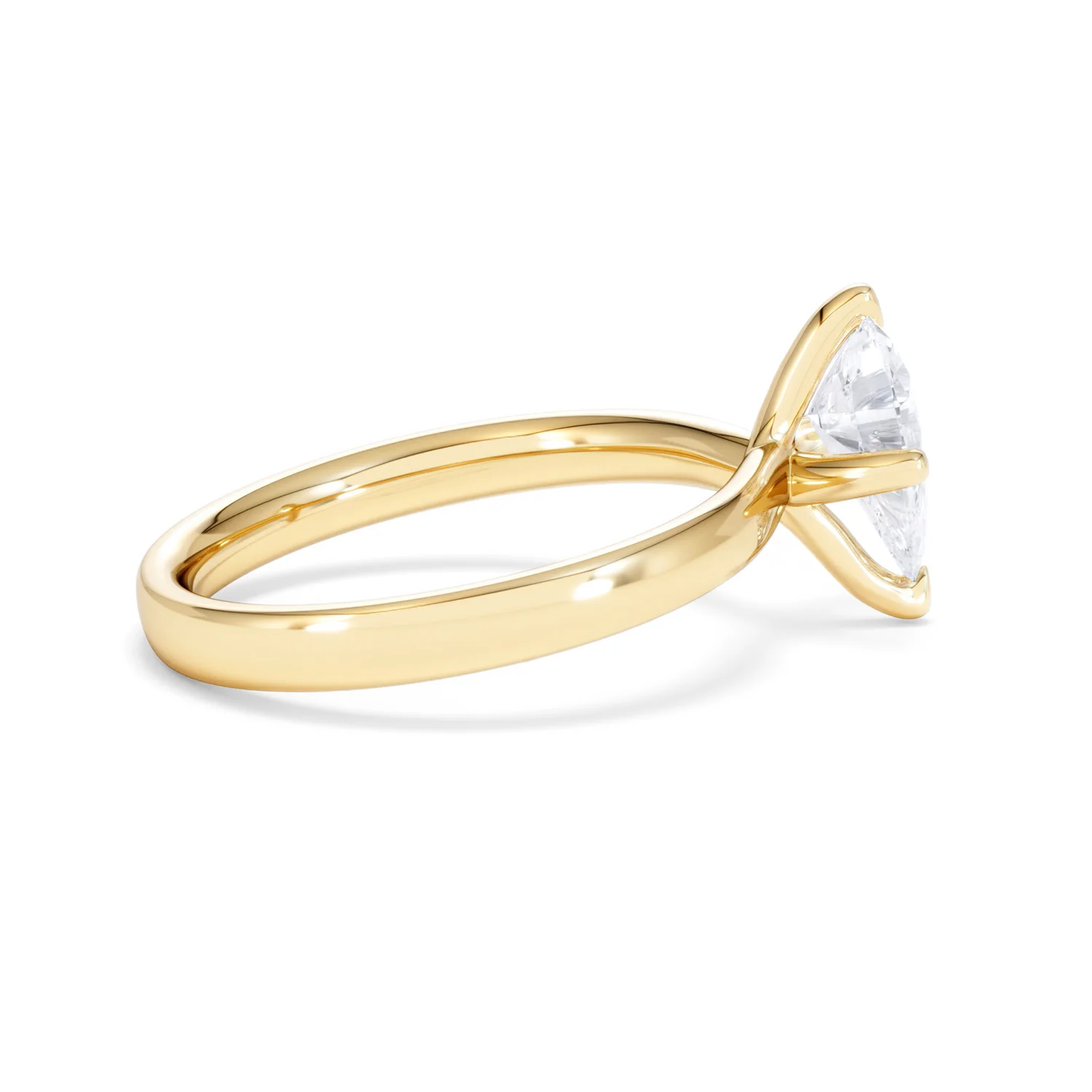 Origin Twist 1.00ct Pear Cut Lab Diamond Solitaire Engagement Ring in 18K Yellow Gold - Image 29