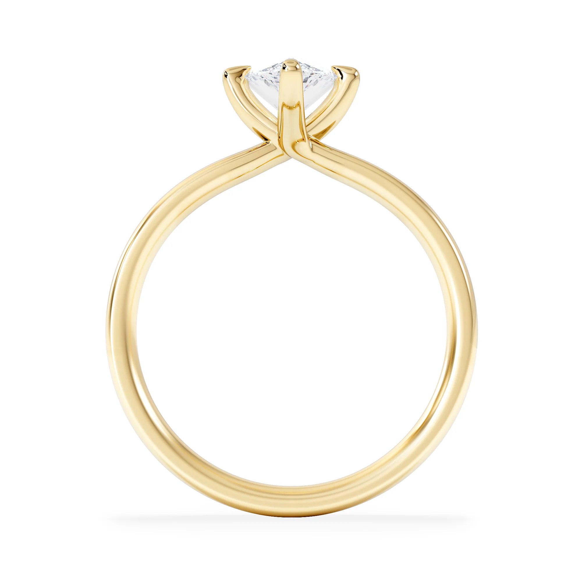 Origin Twist 1.00ct Pear Cut Lab Diamond Solitaire Engagement Ring in 18K Yellow Gold - Image 3