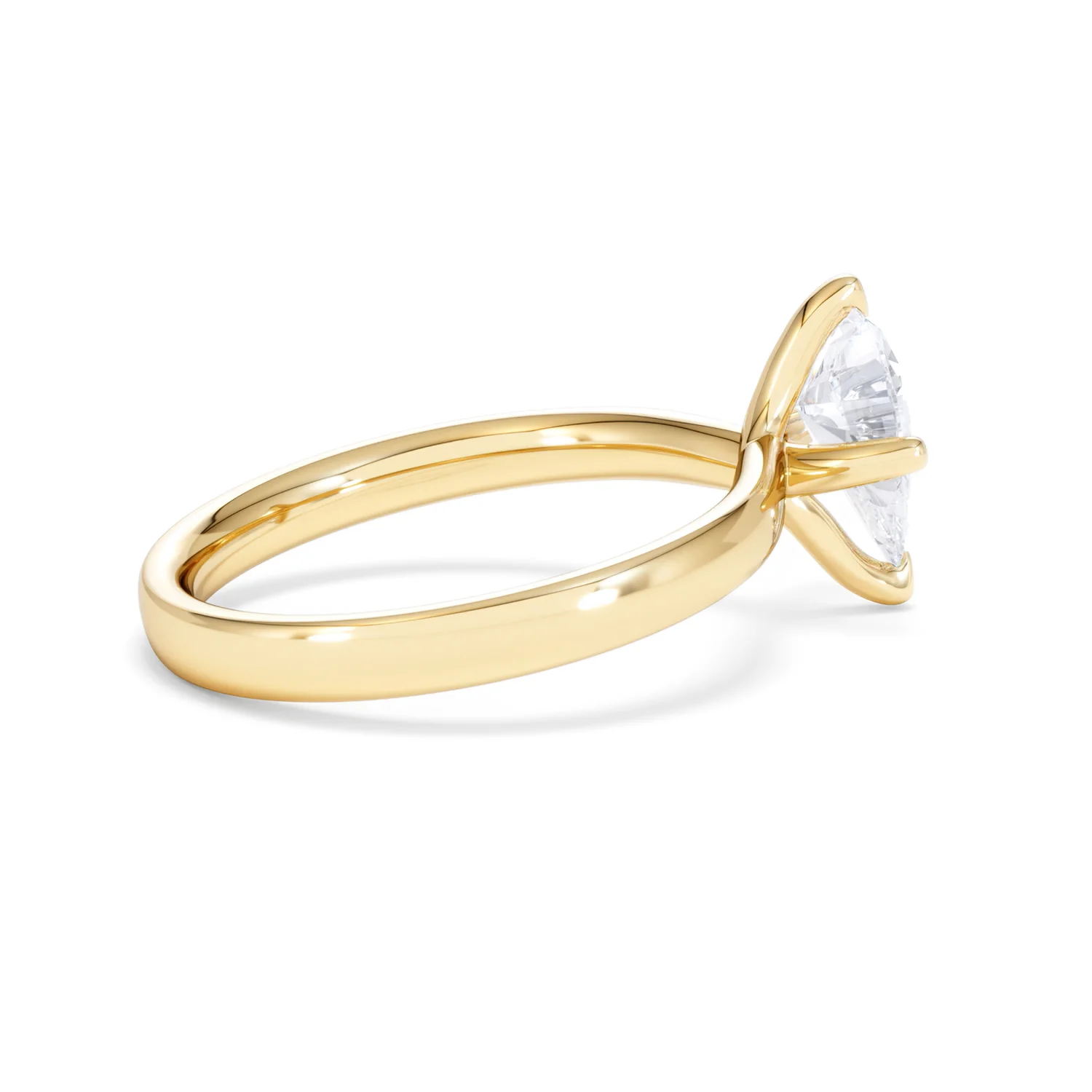 Origin Twist 1.00ct Pear Cut Lab Diamond Solitaire Engagement Ring in 18K Yellow Gold - Image 31