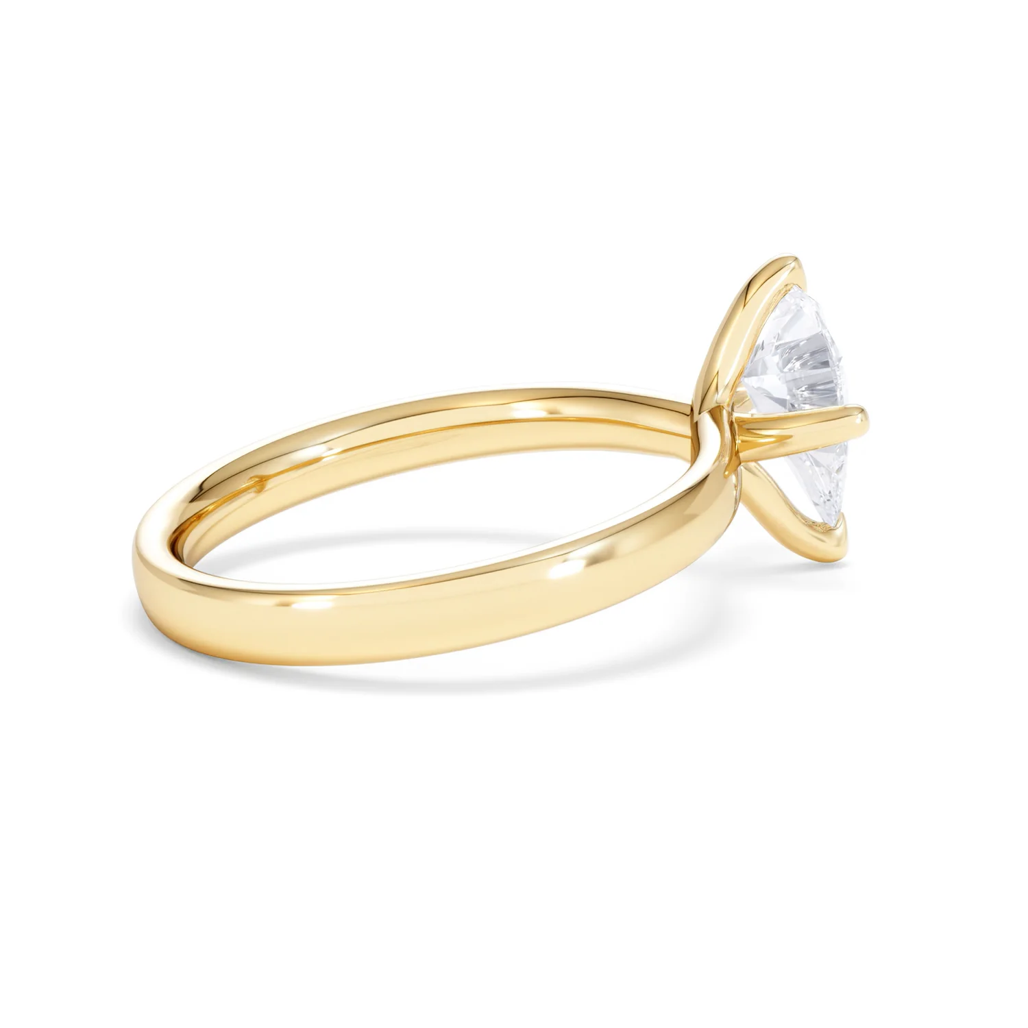 Origin Twist 1.00ct Pear Cut Lab Diamond Solitaire Engagement Ring in 18K Yellow Gold - Image 32