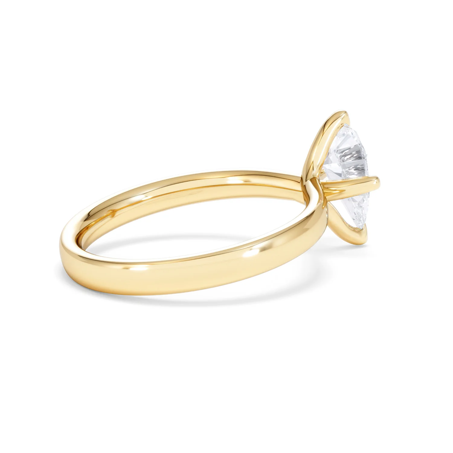 Origin Twist 1.00ct Pear Cut Lab Diamond Solitaire Engagement Ring in 18K Yellow Gold - Image 33