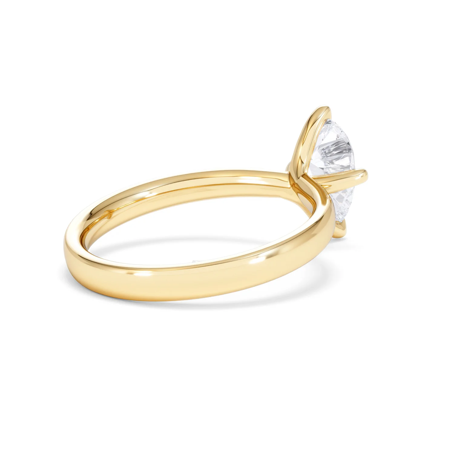 Origin Twist 1.00ct Pear Cut Lab Diamond Solitaire Engagement Ring in 18K Yellow Gold - Image 36