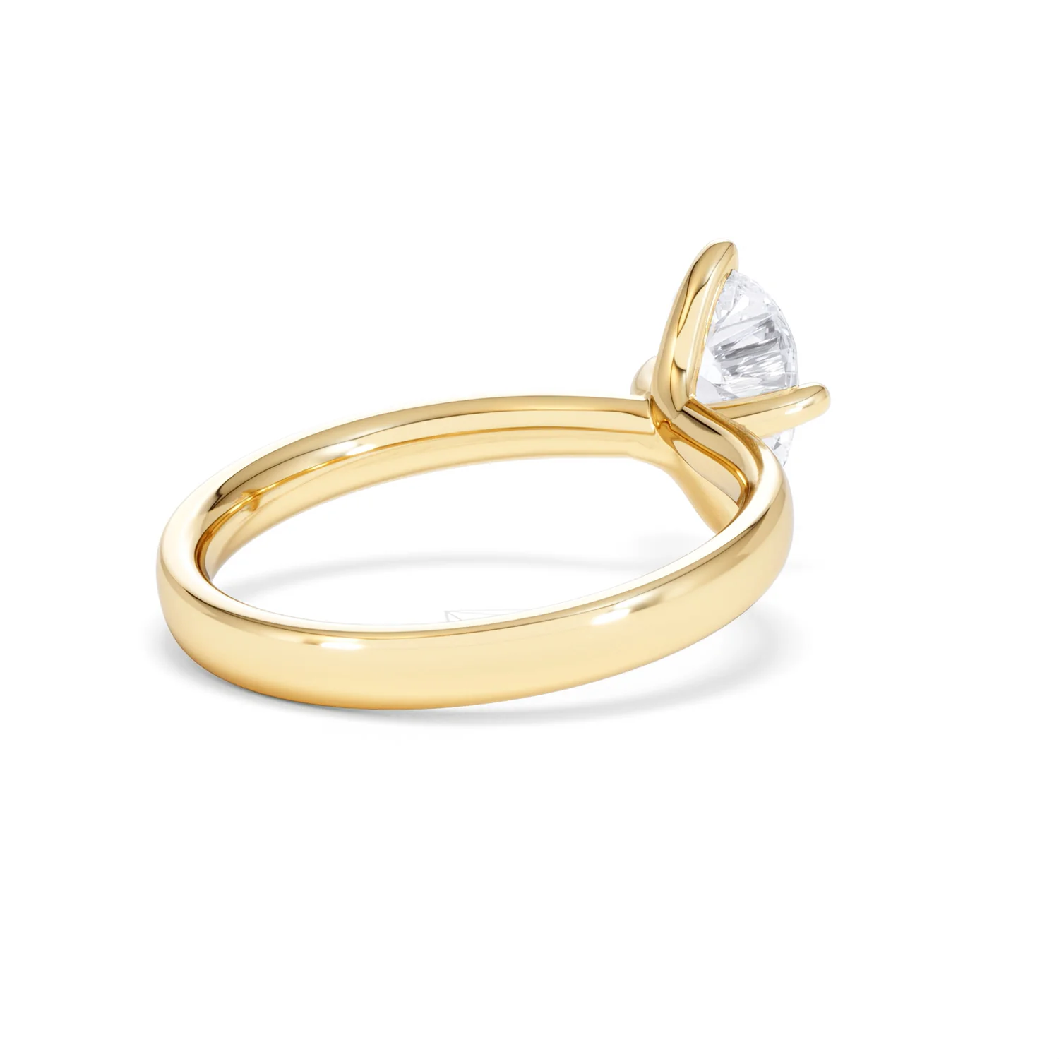 Origin Twist 1.00ct Pear Cut Lab Diamond Solitaire Engagement Ring in 18K Yellow Gold - Image 38