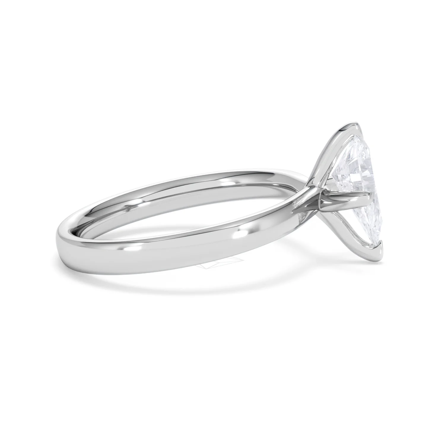 Origin Twist 1.00ct Pear Cut Lab Diamond Solitaire Engagement Ring in Platinum - Image 26