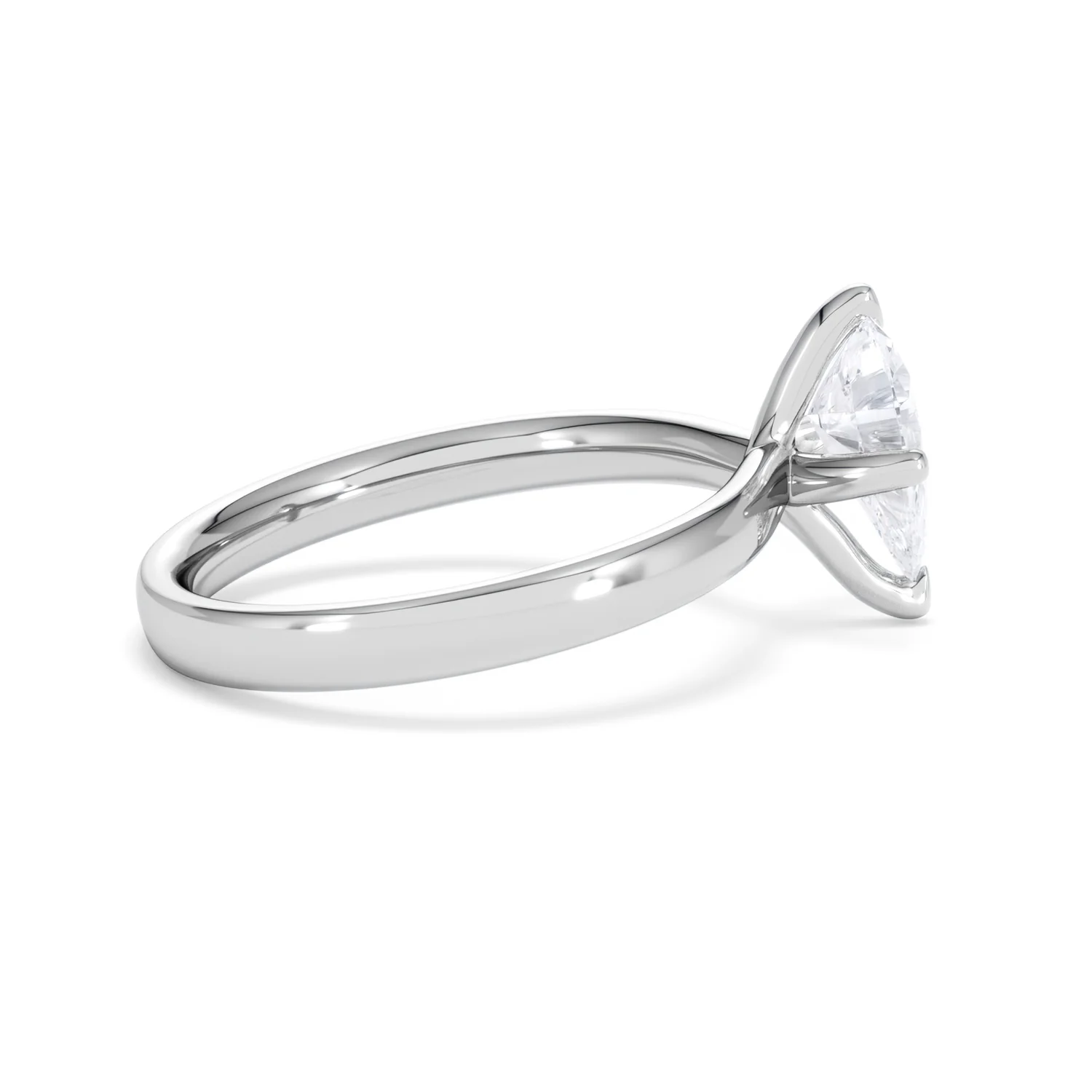 Origin Twist 1.00ct Pear Cut Lab Diamond Solitaire Engagement Ring in Platinum - Image 29