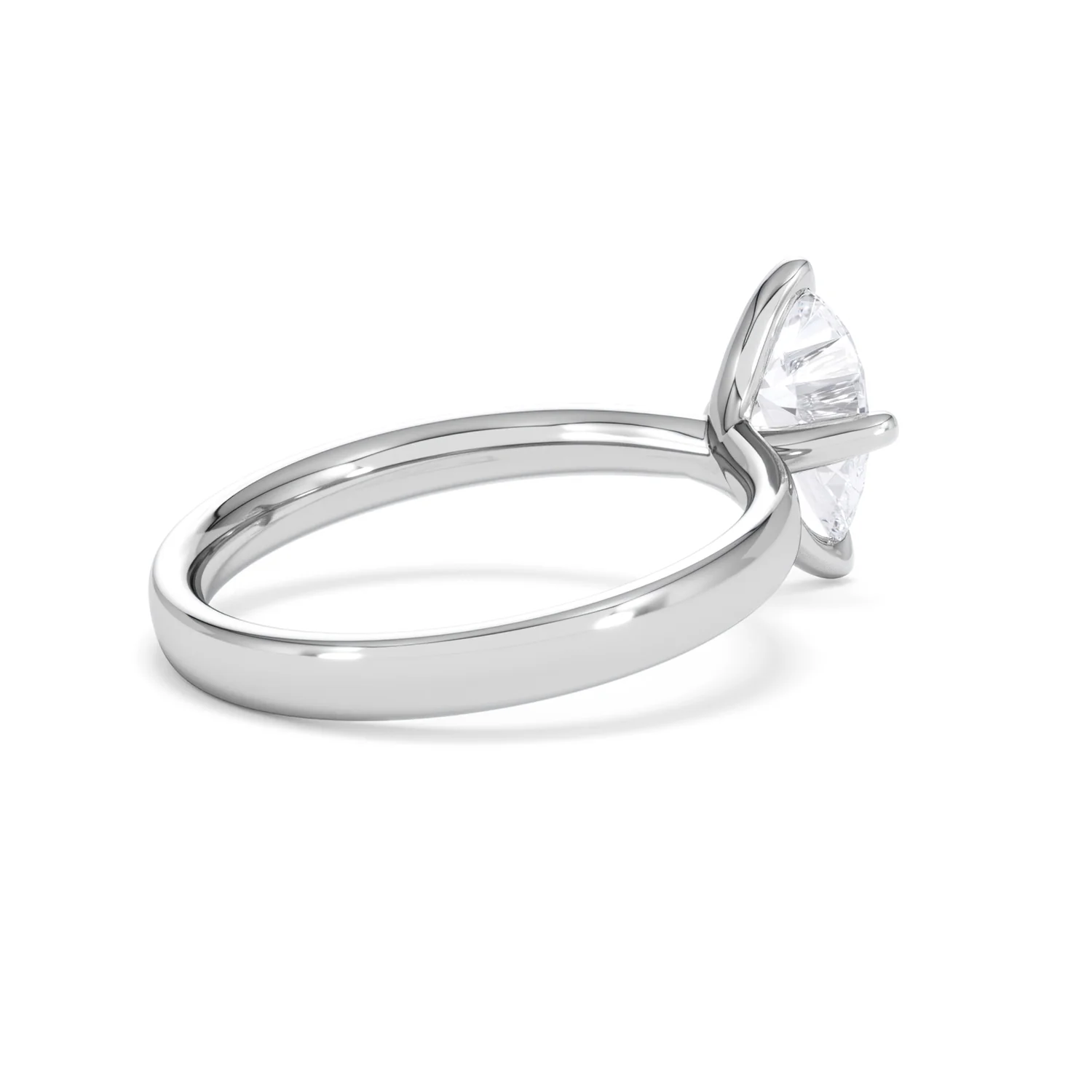 Origin Twist 1.00ct Pear Cut Lab Diamond Solitaire Engagement Ring in Platinum - Image 35