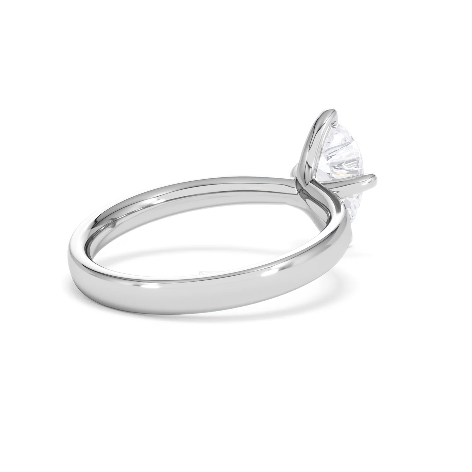 Origin Twist 1.00ct Pear Cut Lab Diamond Solitaire Engagement Ring in Platinum - Image 37