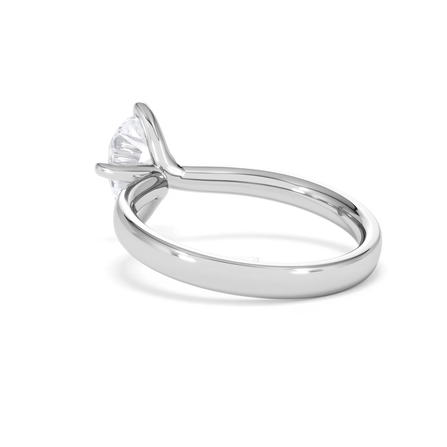 Origin Twist 1.00ct Pear Cut Lab Diamond Solitaire Engagement Ring in Platinum - Image 56