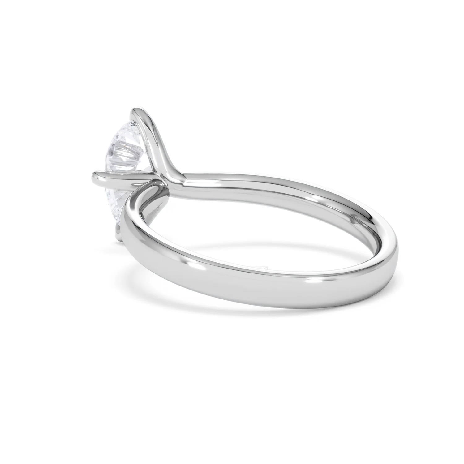 Origin Twist 1.00ct Pear Cut Lab Diamond Solitaire Engagement Ring in Platinum - Image 57