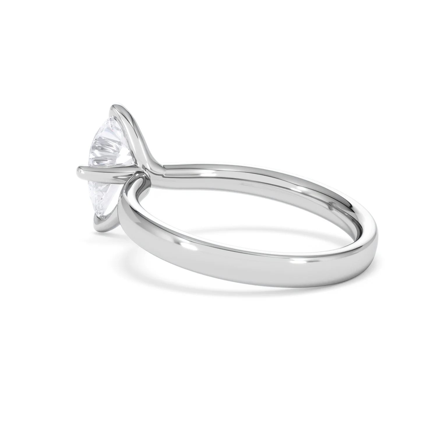 Origin Twist 1.00ct Pear Cut Lab Diamond Solitaire Engagement Ring in Platinum - Image 59