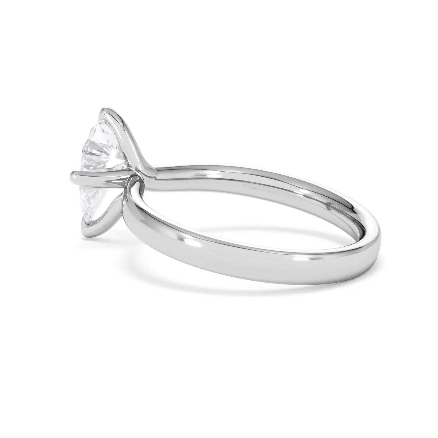 Origin Twist 1.00ct Pear Cut Lab Diamond Solitaire Engagement Ring in Platinum - Image 61