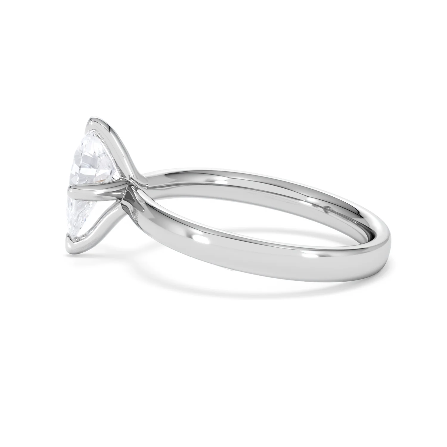Origin Twist 1.00ct Pear Cut Lab Diamond Solitaire Engagement Ring in Platinum - Image 65