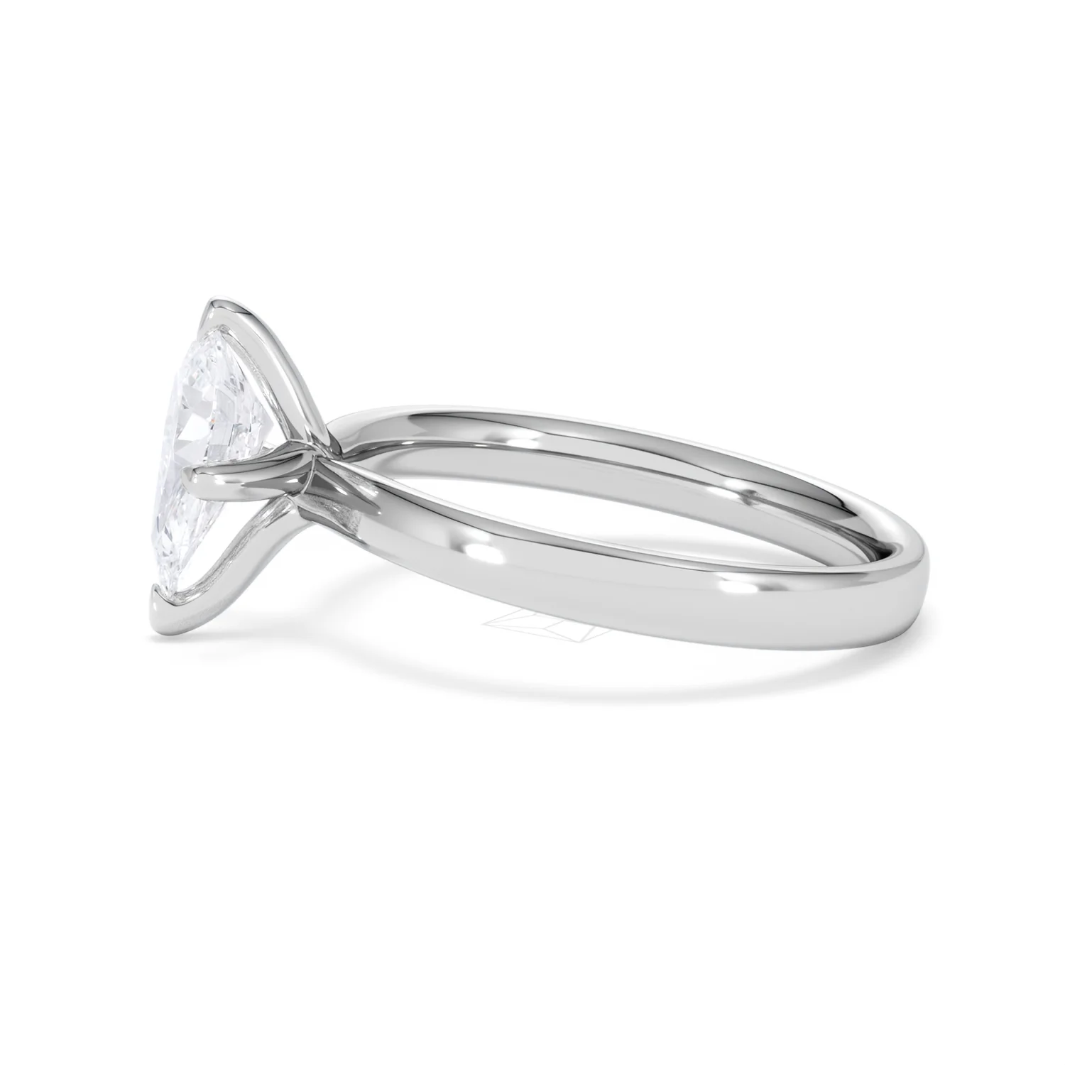 Origin Twist 1.00ct Pear Cut Lab Diamond Solitaire Engagement Ring in Platinum - Image 69