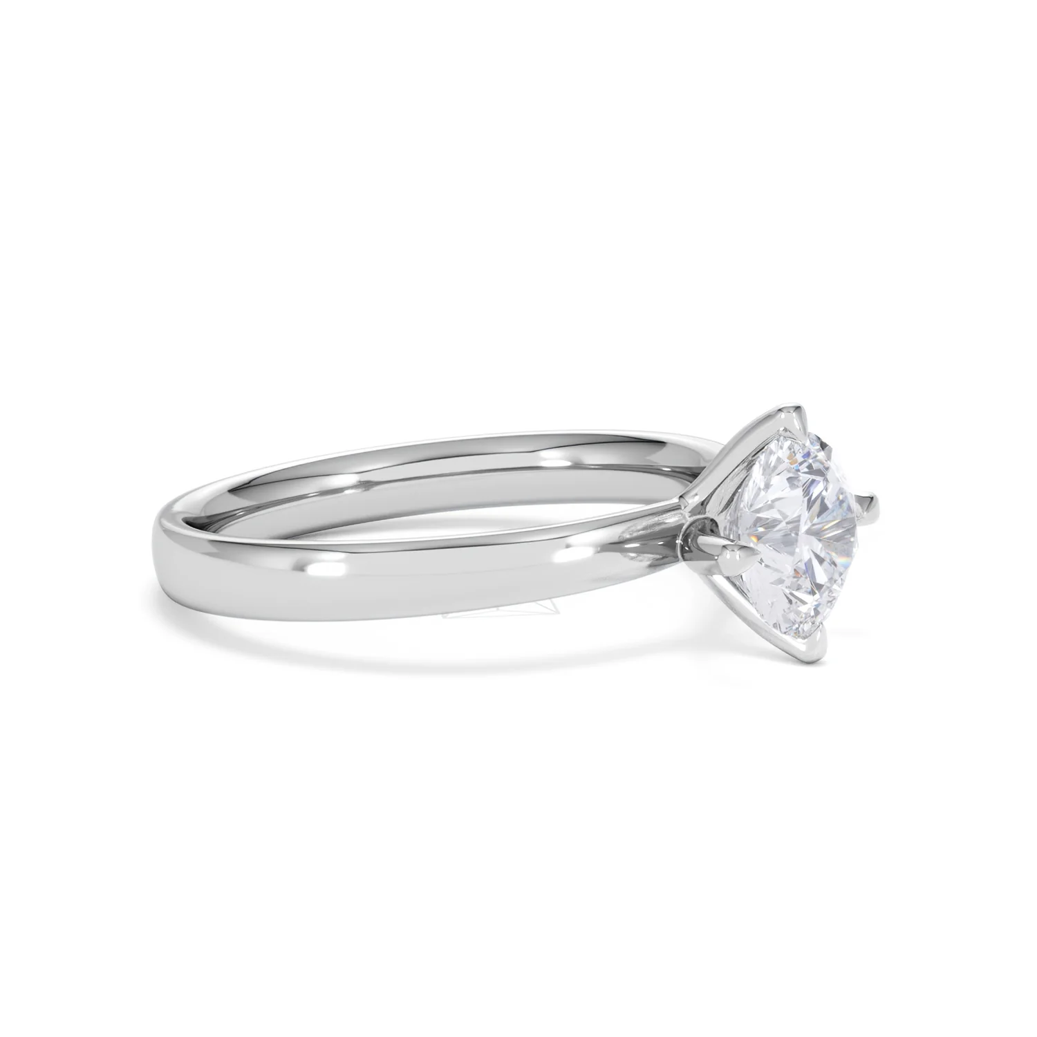 Origin Twist 1.00ct Round Cut Lab Diamond Solitaire Engagement Ring in 18K White Gold - Image 19
