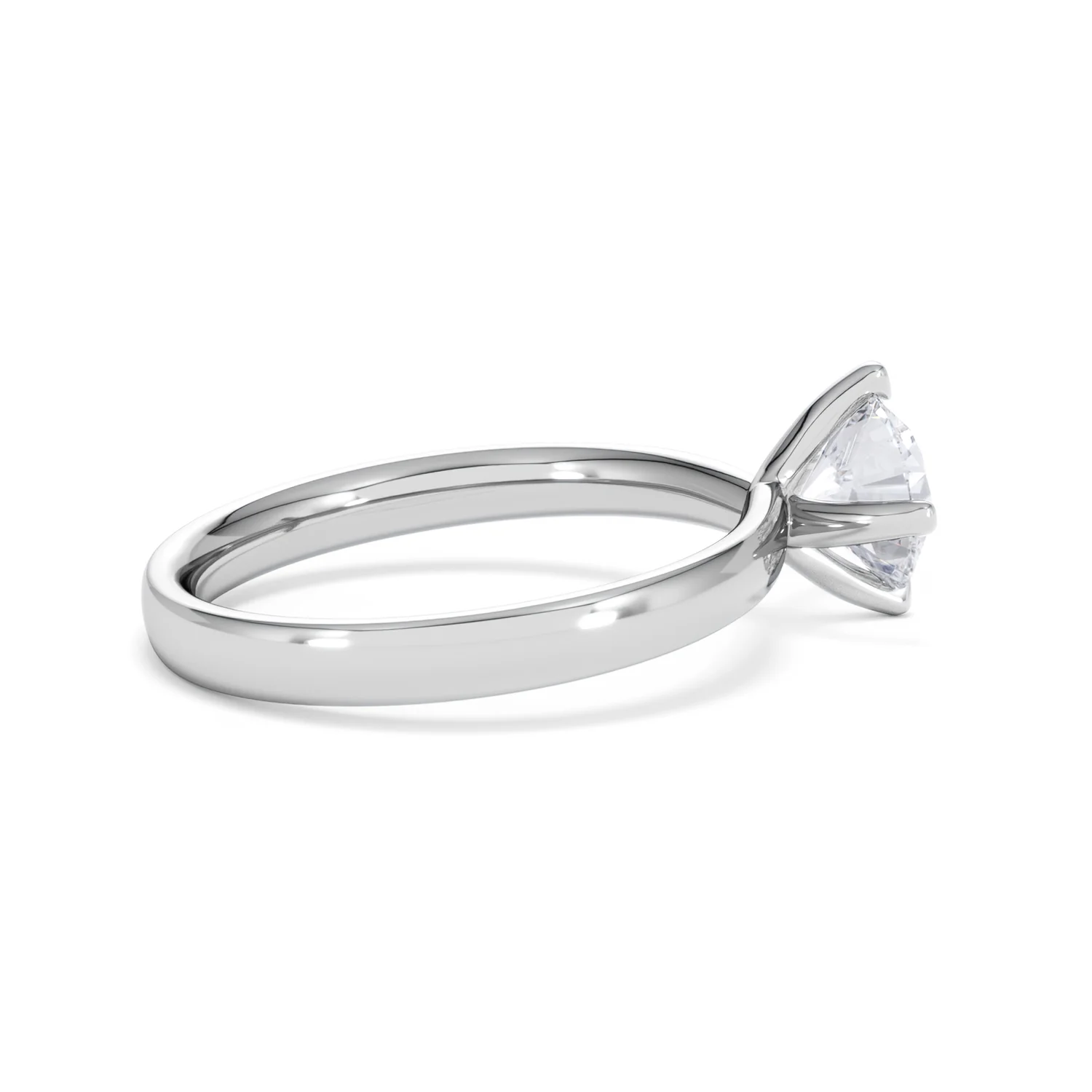 Origin Twist 1.00ct Round Cut Lab Diamond Solitaire Engagement Ring in 18K White Gold - Image 30