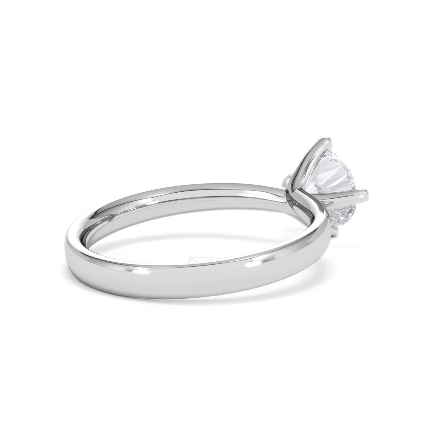 Origin Twist 1.00ct Round Cut Lab Diamond Solitaire Engagement Ring in 18K White Gold - Image 36