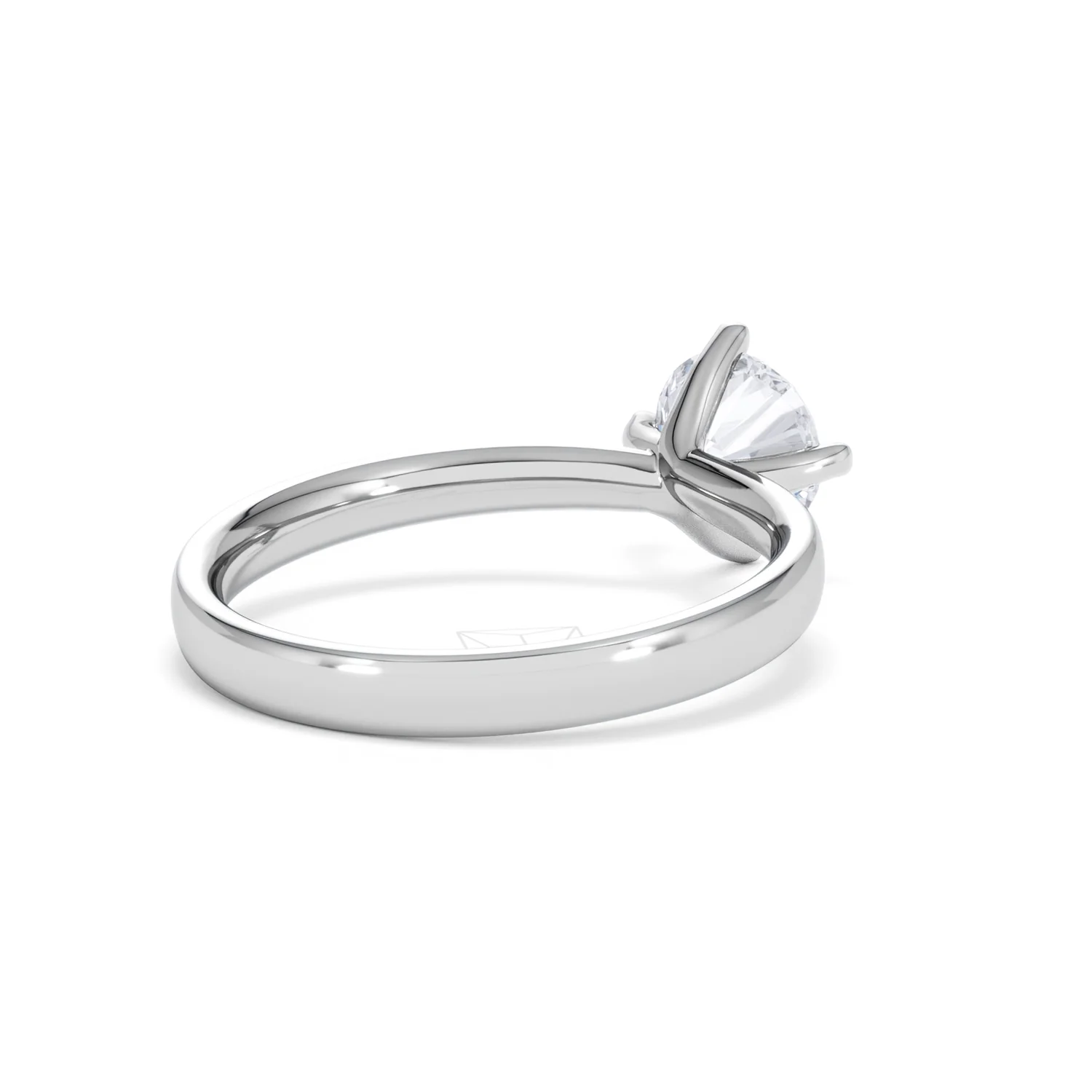 Origin Twist 1.00ct Round Cut Lab Diamond Solitaire Engagement Ring in 18K White Gold - Image 39
