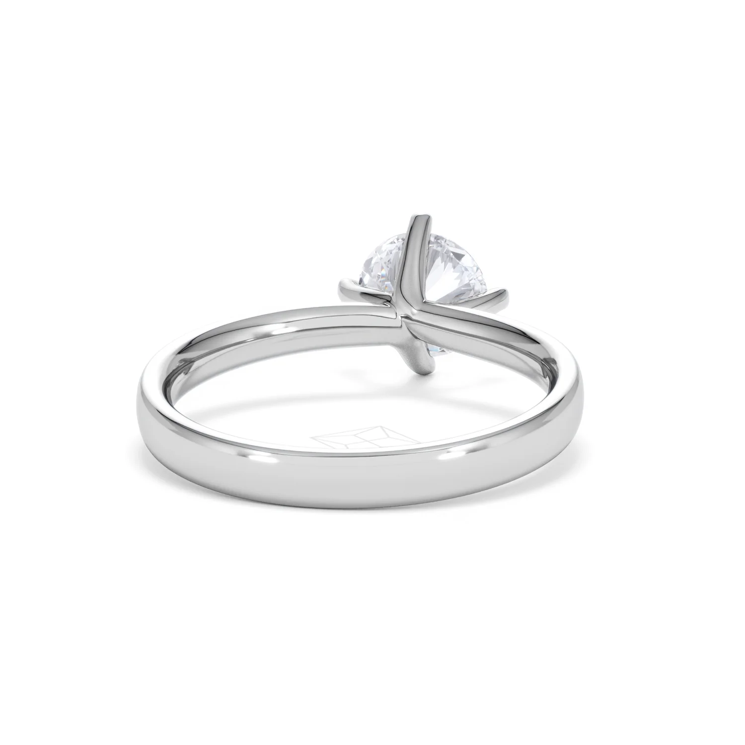 Origin Twist 1.00ct Round Cut Lab Diamond Solitaire Engagement Ring in 18K White Gold - Image 44