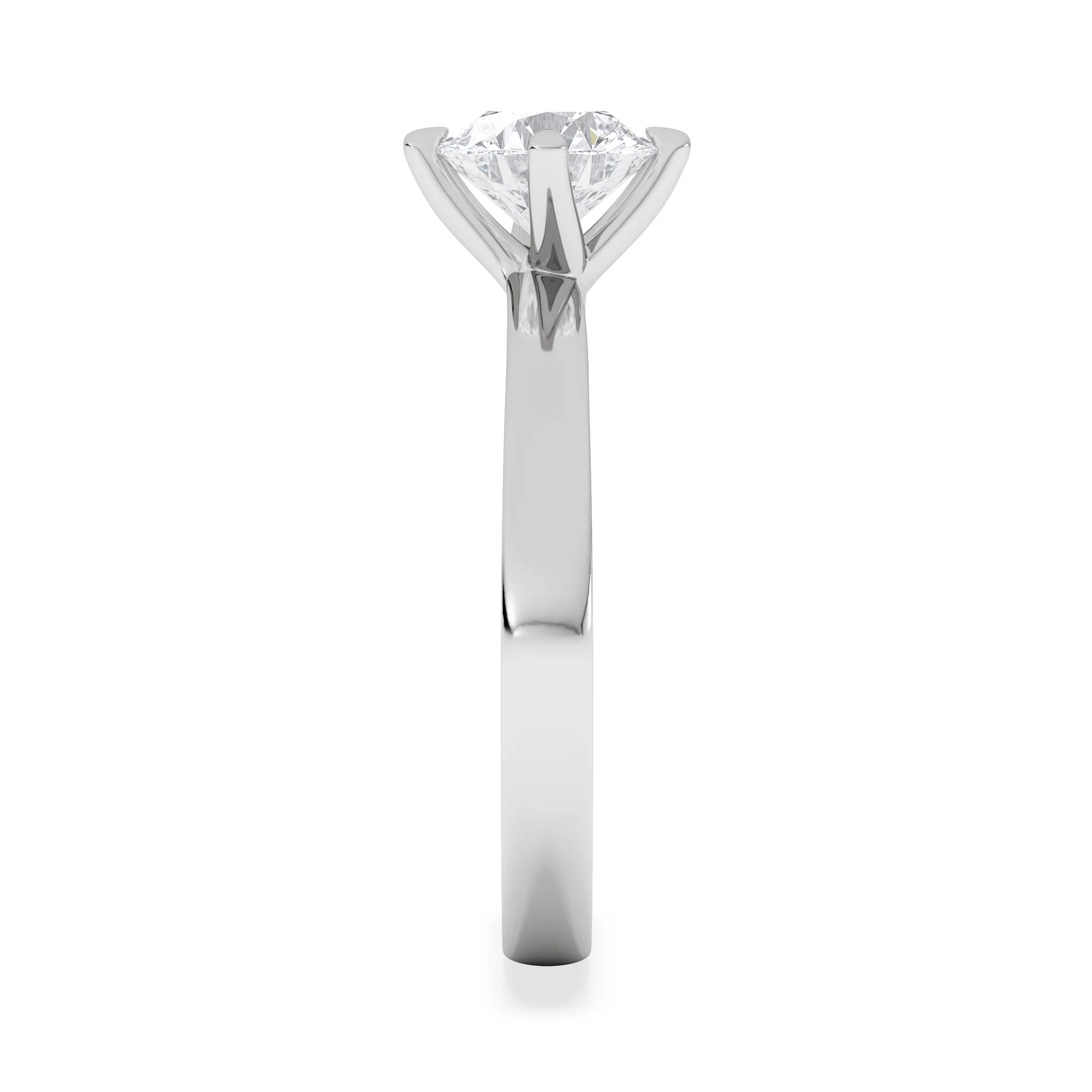 Origin Twist 1.00ct Round Cut Lab Diamond Solitaire Engagement Ring in 18K White Gold - Image 5
