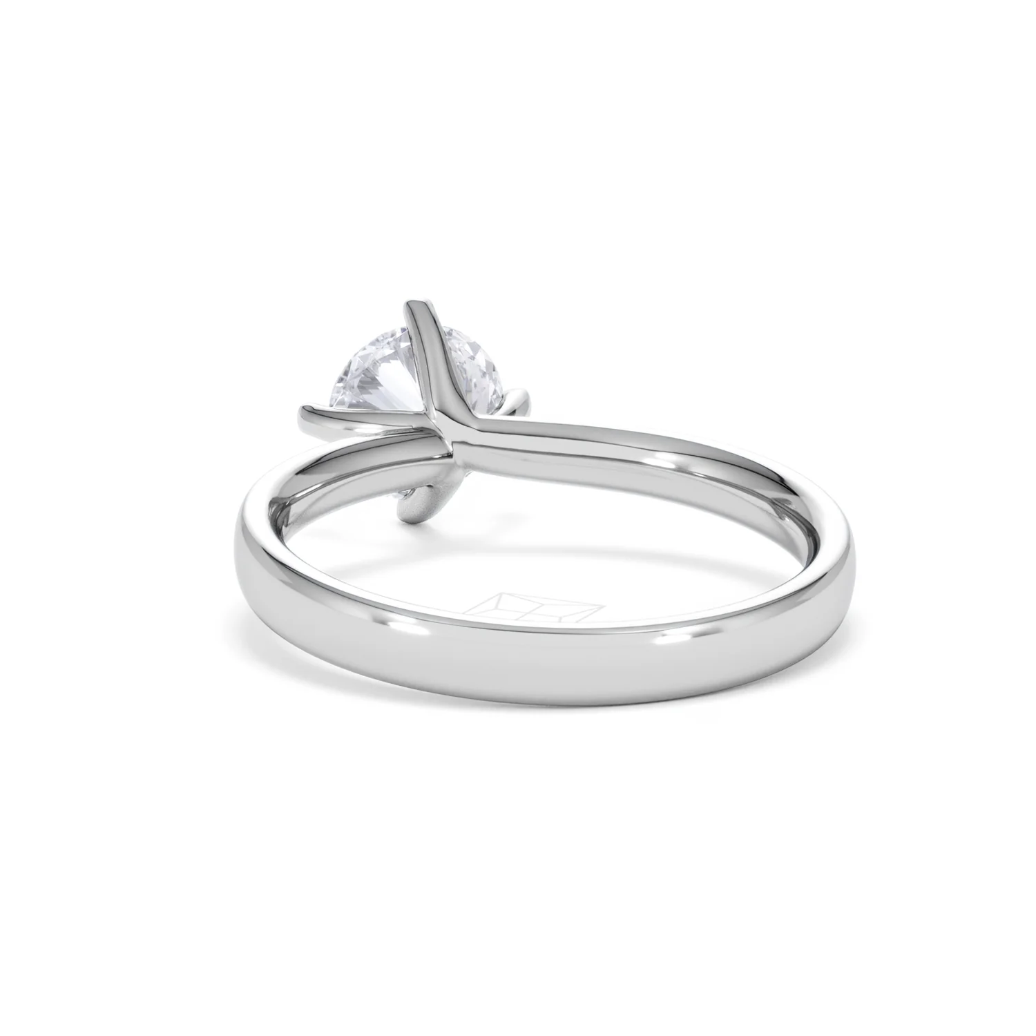 Origin Twist 1.00ct Round Cut Lab Diamond Solitaire Engagement Ring in 18K White Gold - Image 51